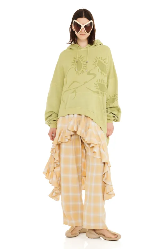 OLIVE DAISY WAVE HEM HOODIE sold by Collina Strada