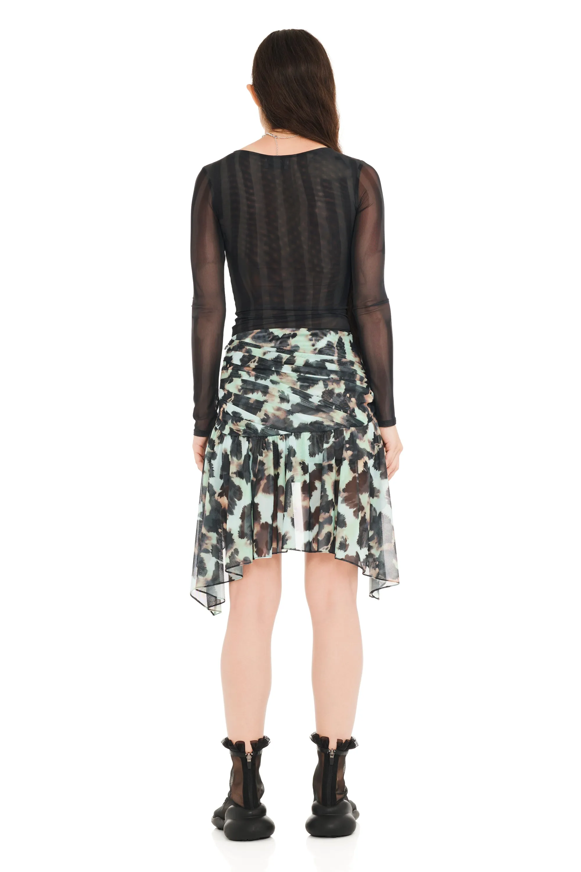 SNOW LEOPARD CELOSIA MINI SKIRT sold by Collina Strada product image thumbnail 3