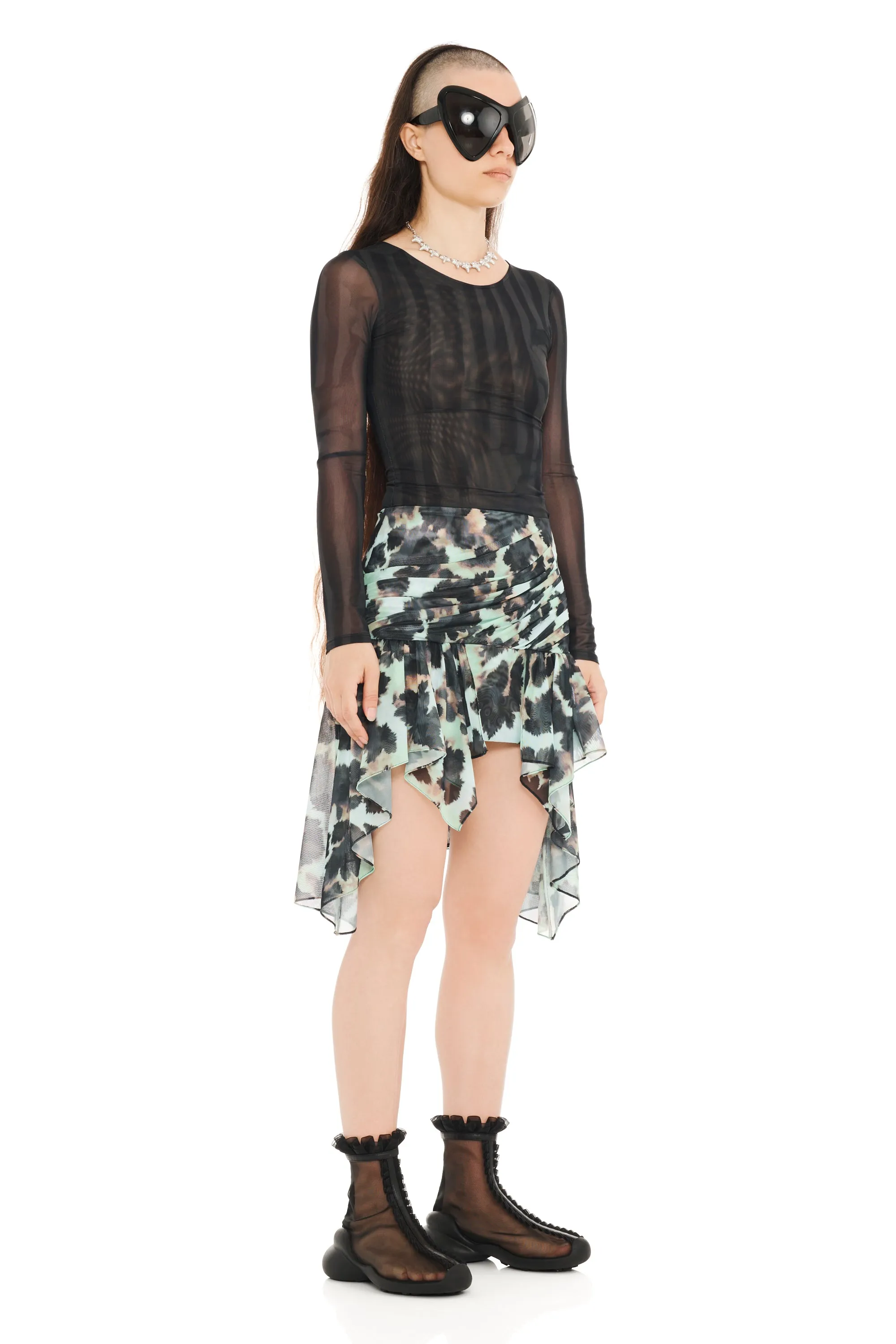 SNOW LEOPARD CELOSIA MINI SKIRT sold by Collina Strada product image thumbnail 5