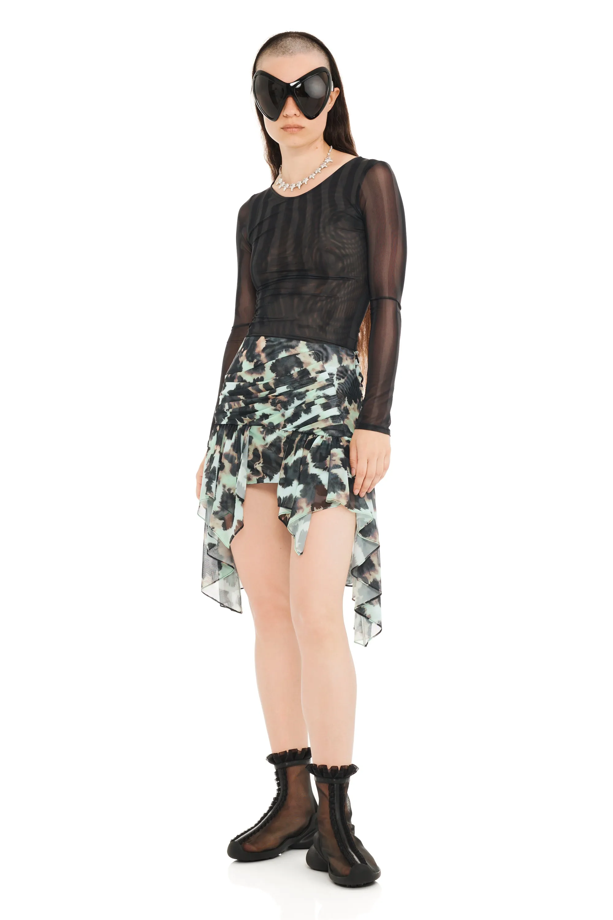 SNOW LEOPARD CELOSIA MINI SKIRT sold by Collina Strada product image thumbnail 2