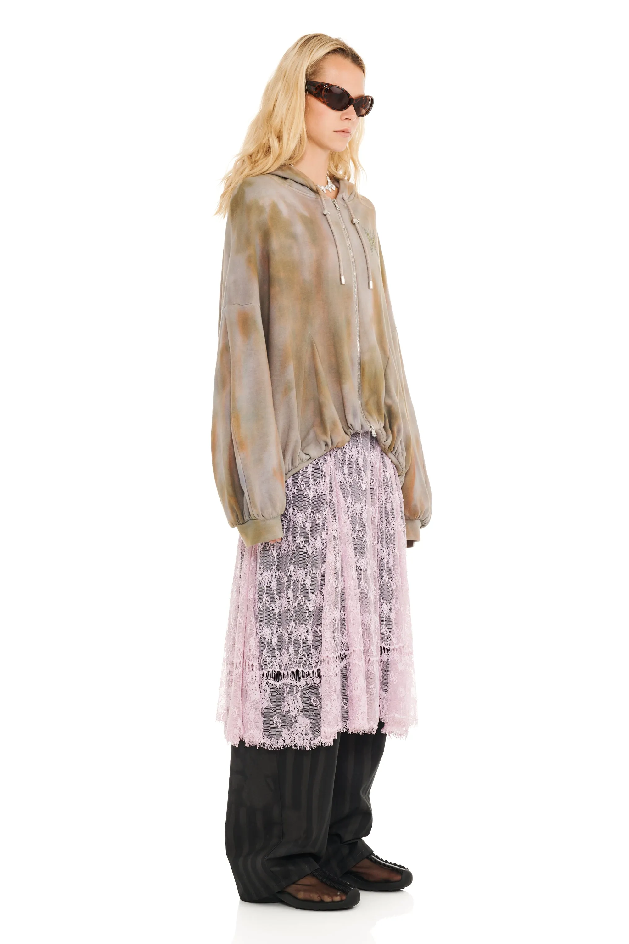REISHI AURORA GATHERED ZIP UP HOODIE sold by Collina Strada product image thumbnail 4