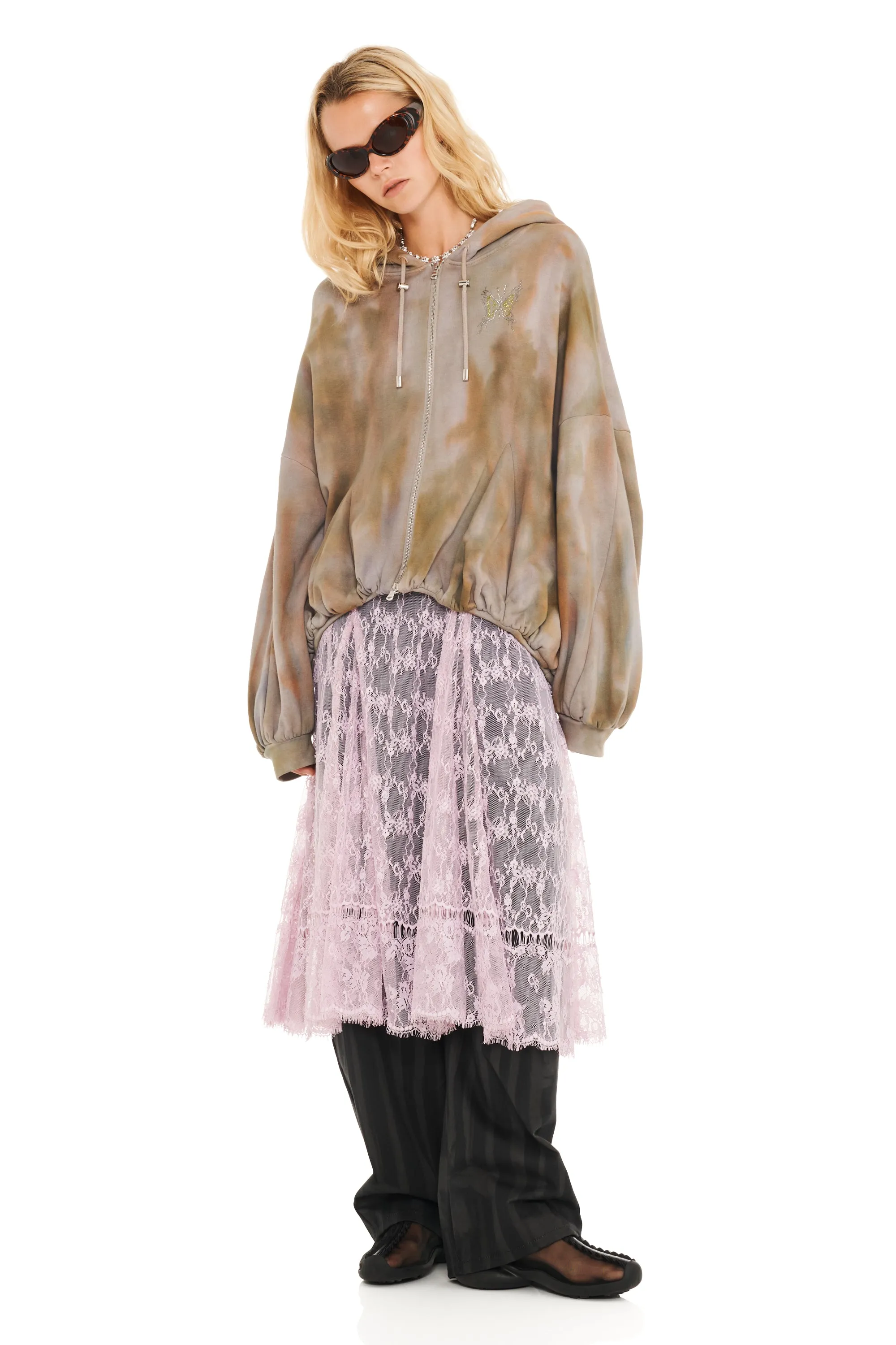 REISHI AURORA GATHERED ZIP UP HOODIE sold by Collina Strada product image thumbnail 2