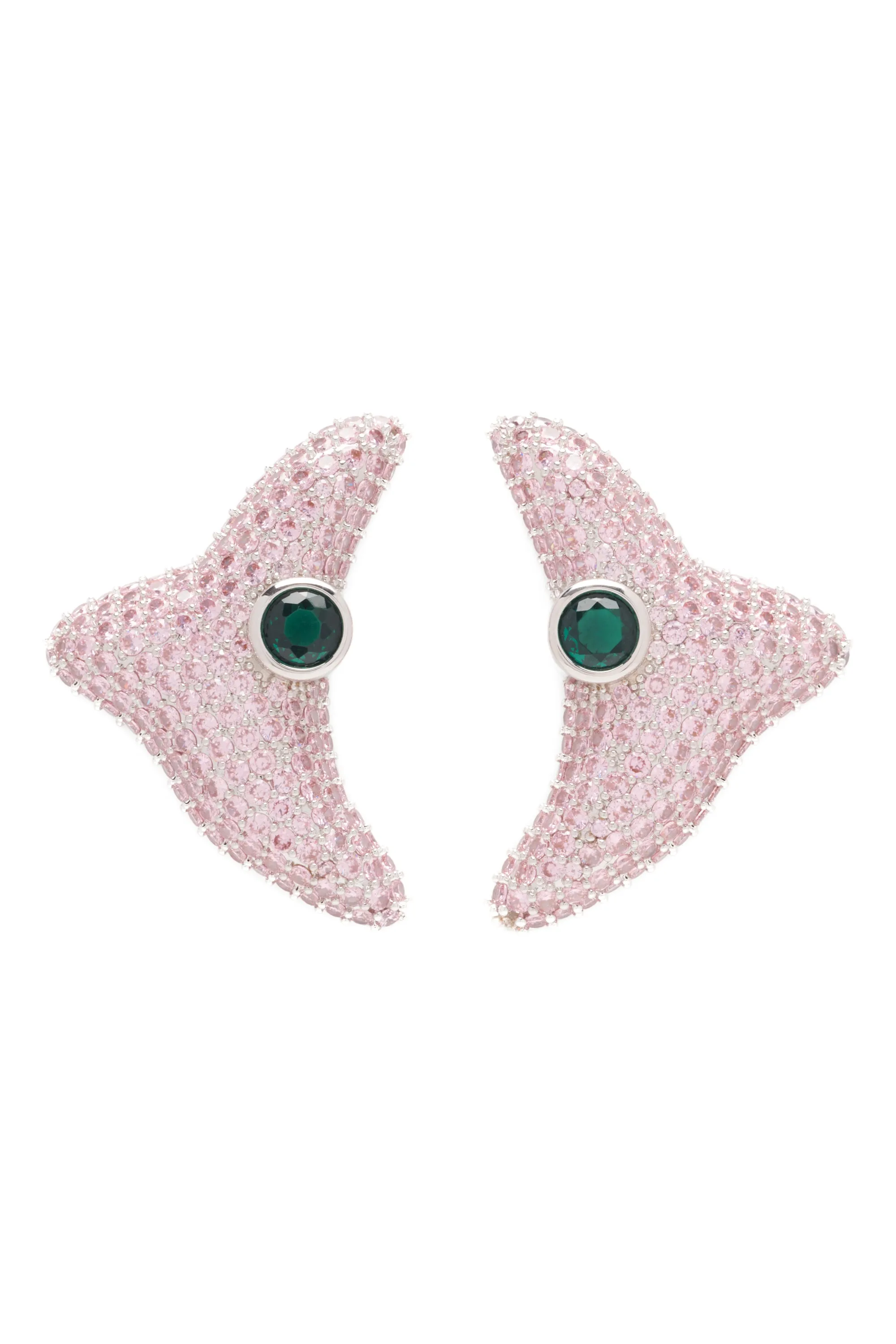PINK EMERALD SUPER TRIGON STUDS sold by Collina Strada