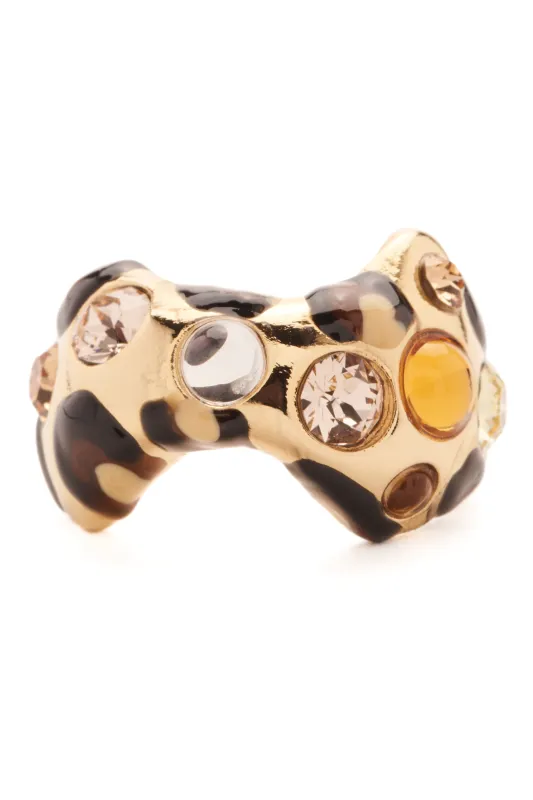 CHEETAH GOLD BAT RING sold by Collina Strada
