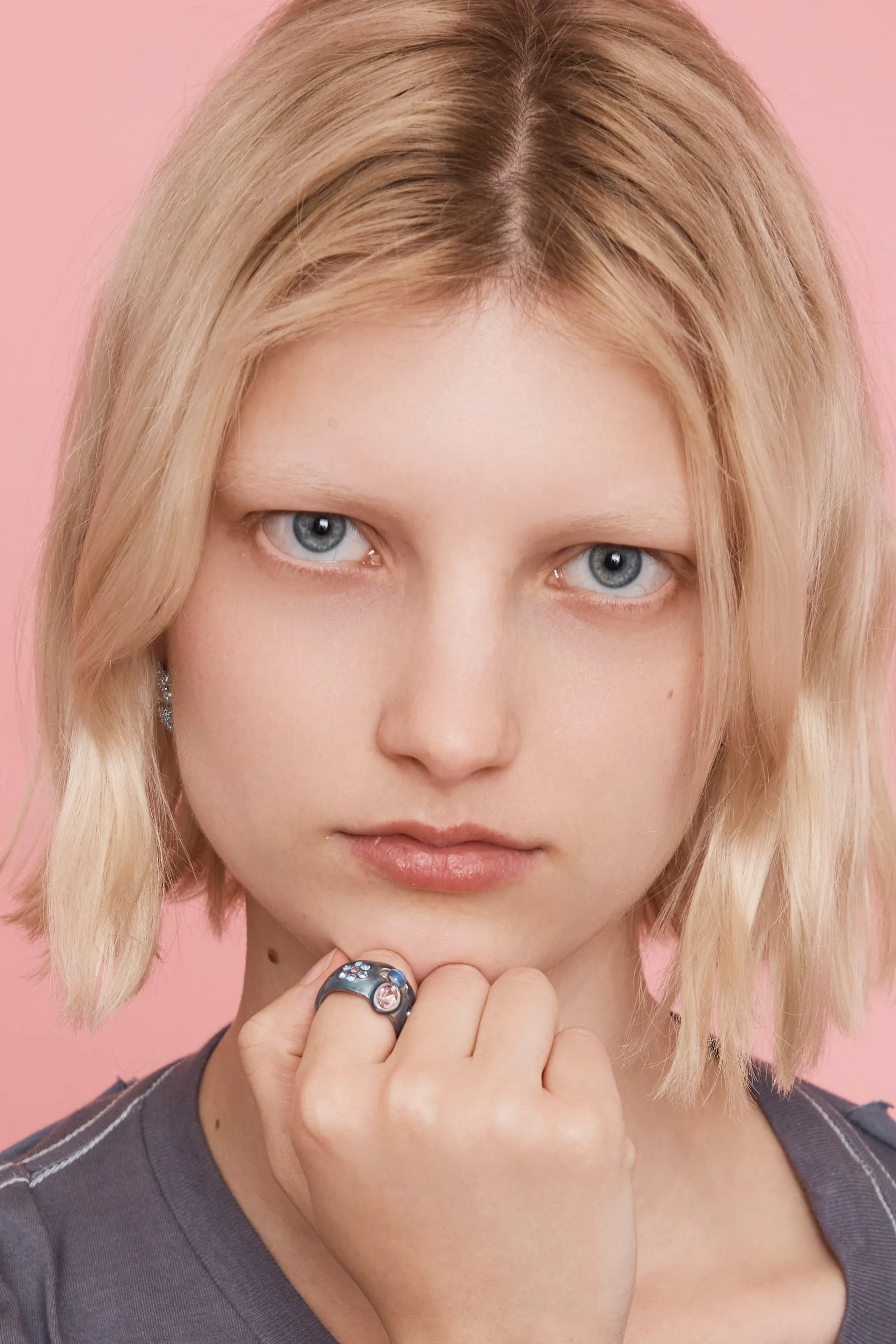 SOFT BLUE COSMIC DAISY RING sold by Collina Strada product image thumbnail 4