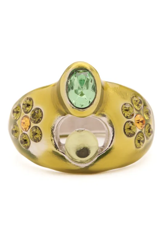 OLIVE COSMIC DAISY RING sold by Collina Strada