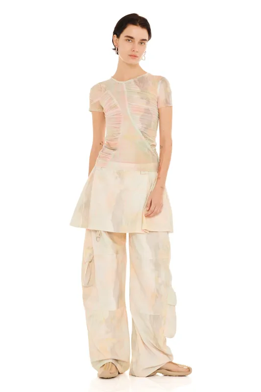 GUA SHA PLAID S/S SERPENTINE TOP sold by Collina Strada