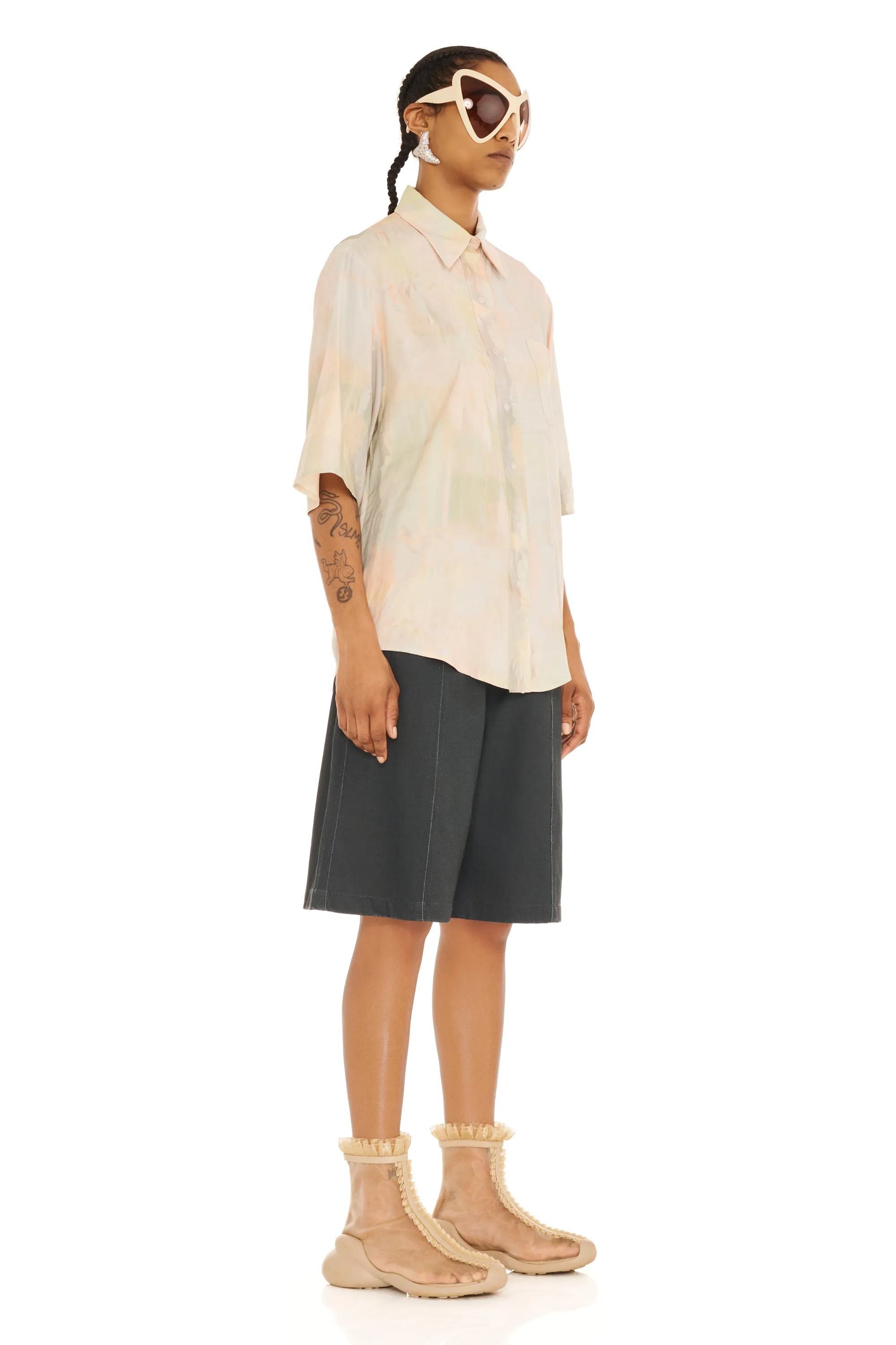 GUA SHA PLAID SUNNY BUTTON UP sold by Collina Strada product image thumbnail 4