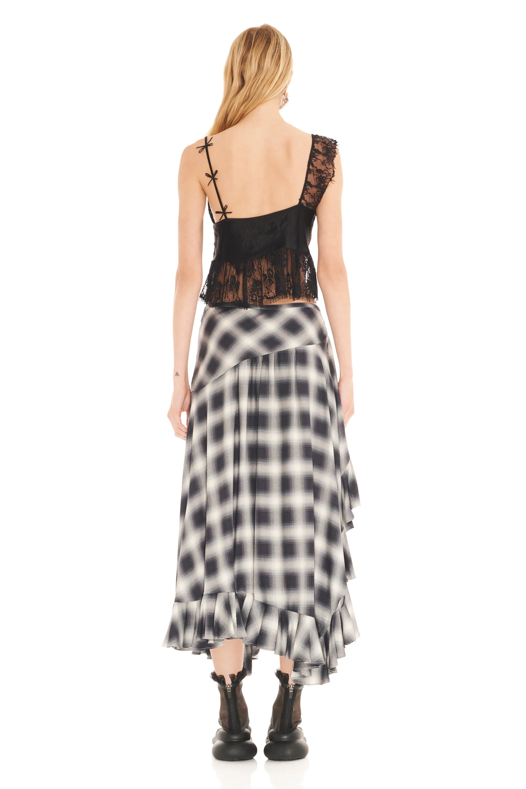 FOG PLAID FLORIST SKIRT sold by Collina Strada product image thumbnail 3