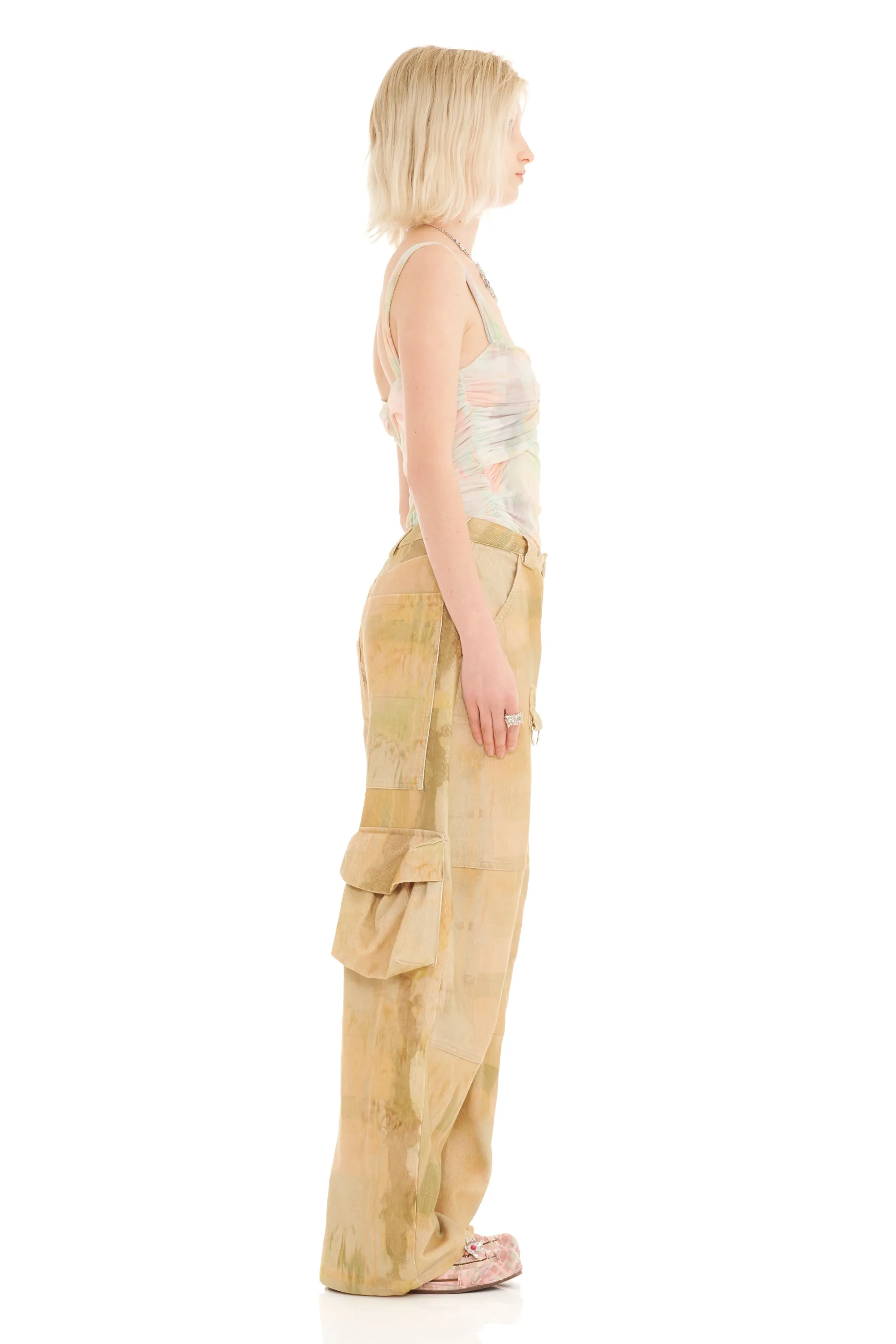 OLIVE GUA SHA LAWN CARGO PANT sold by Collina Strada product image thumbnail 3