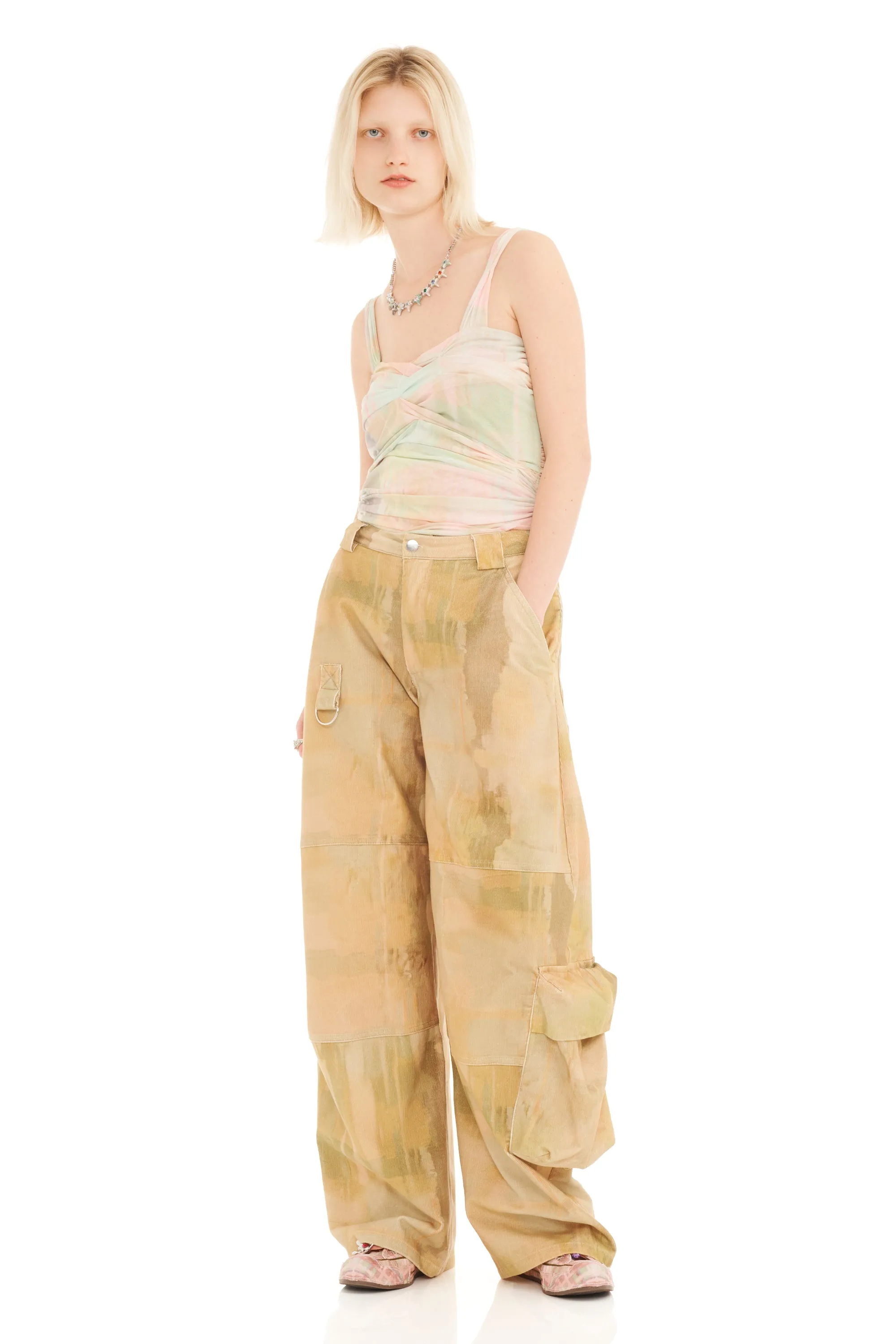 OLIVE GUA SHA LAWN CARGO PANT sold by Collina Strada product image thumbnail 2