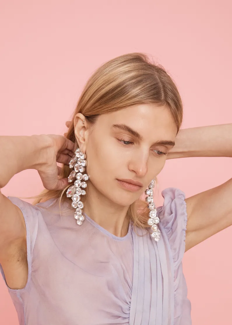 CRYSTAL CLEAR CHANDELIER EARRING sold by Collina Strada product image thumbnail 4