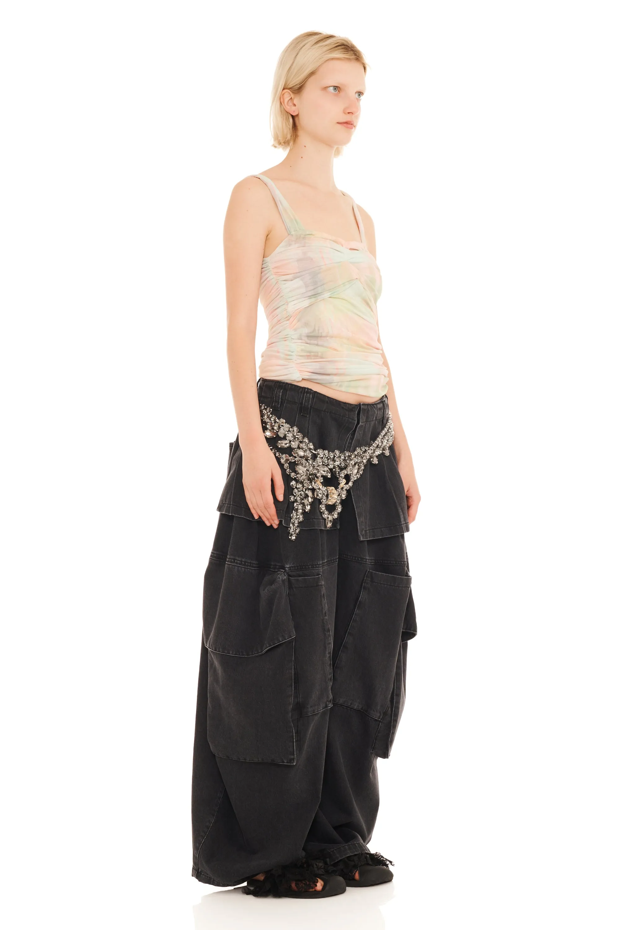 GUA SHA PLAID NETTLE TANK sold by Collina Strada product image thumbnail 4