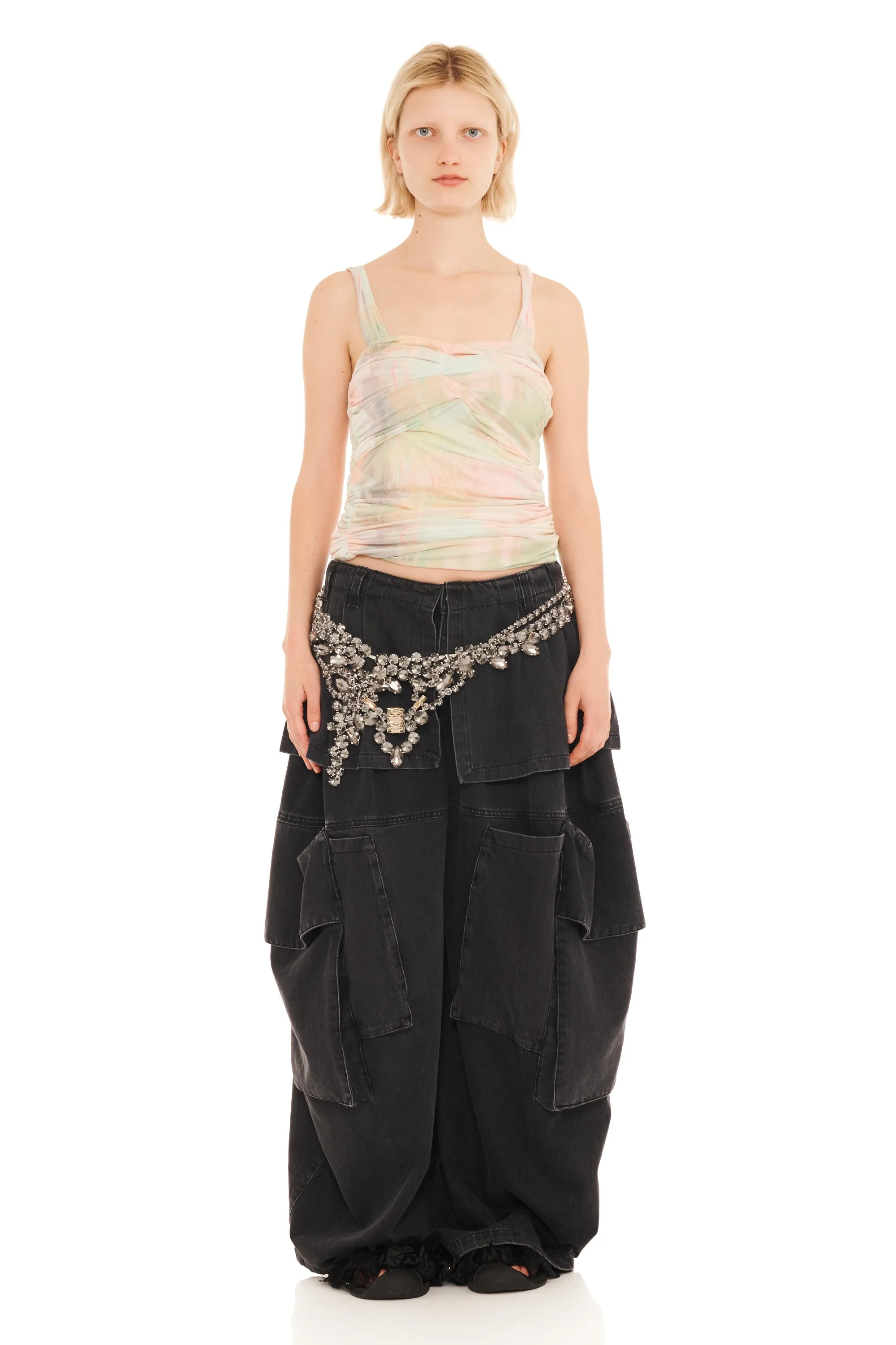 GUA SHA PLAID NETTLE TANK sold by Collina Strada product image thumbnail 5