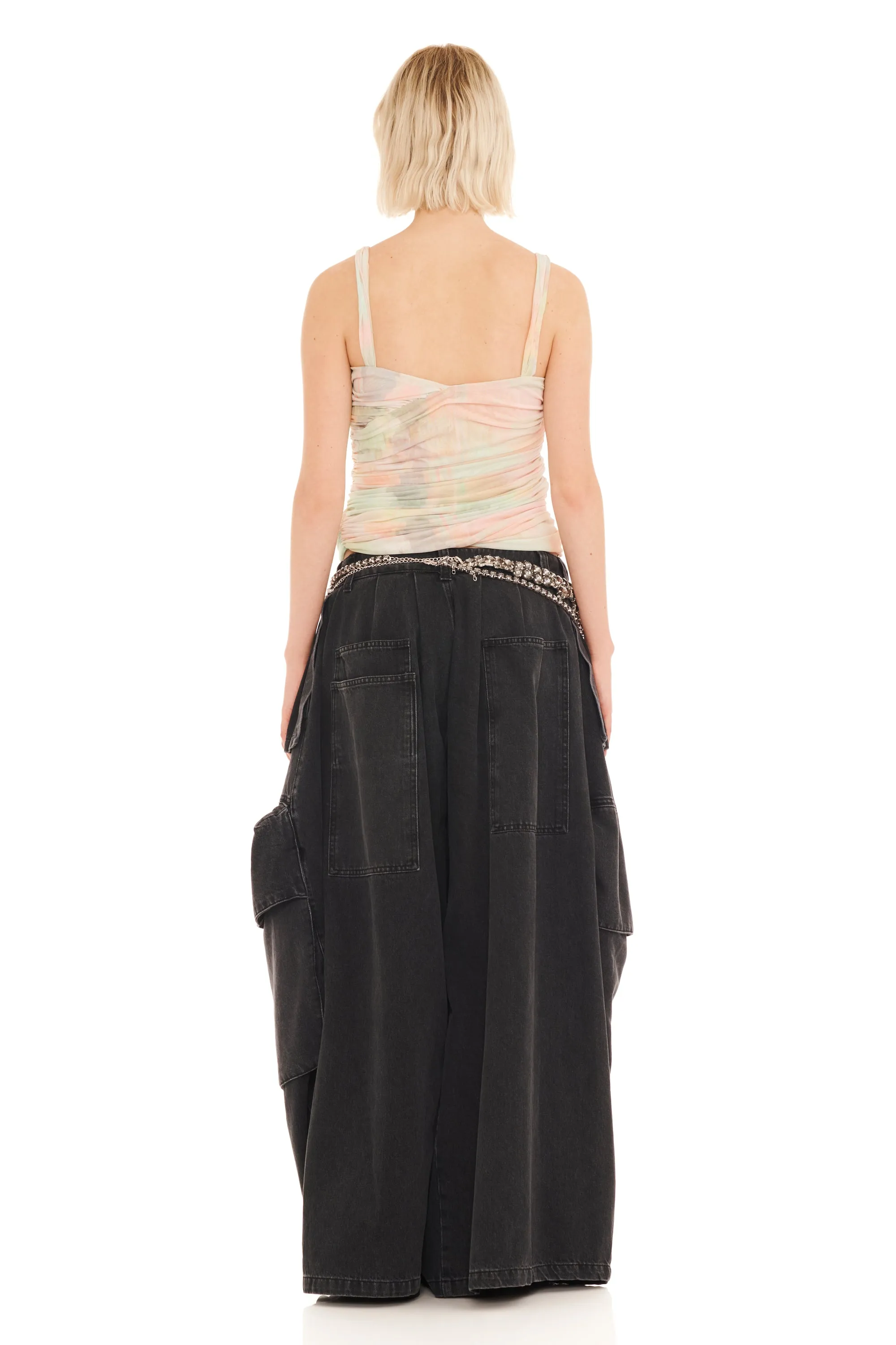 GUA SHA PLAID NETTLE TANK sold by Collina Strada product image thumbnail 2