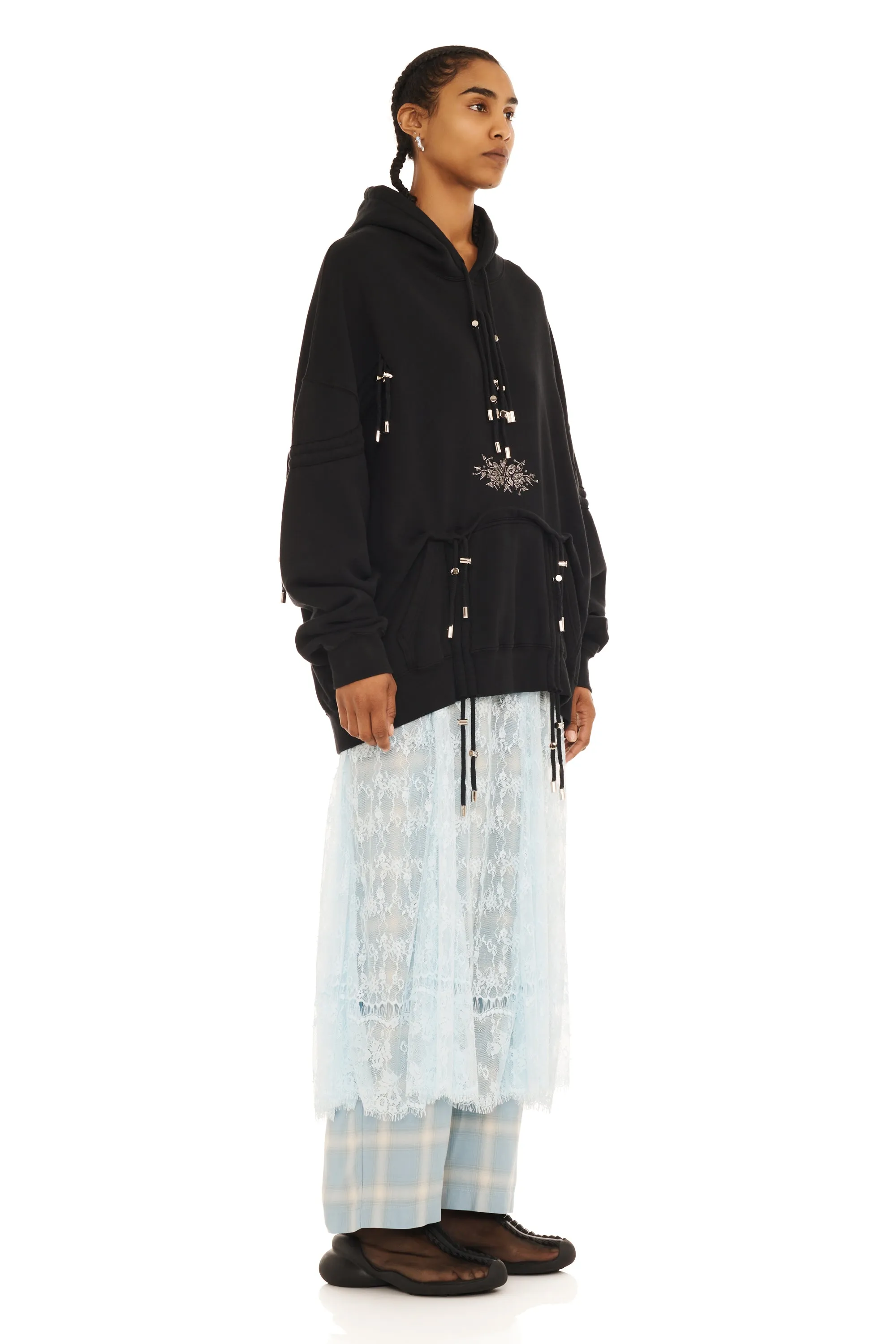 RHINESTONE BLACK BURST HOODIE sold by Collina Strada product image thumbnail 4