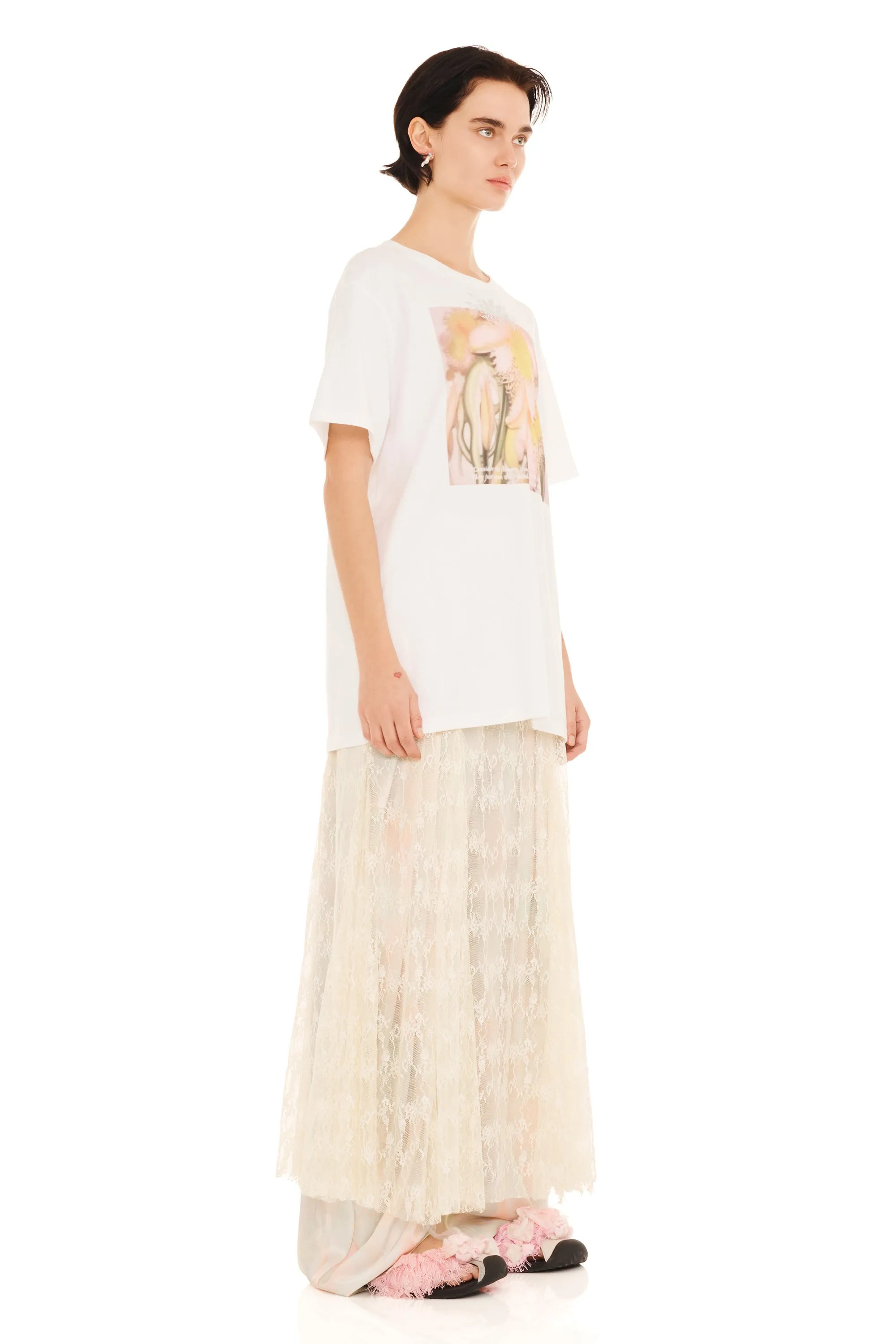 RHINESTONE FLOWER PETAL GRAPHIC TEE sold by Collina Strada product image thumbnail 3