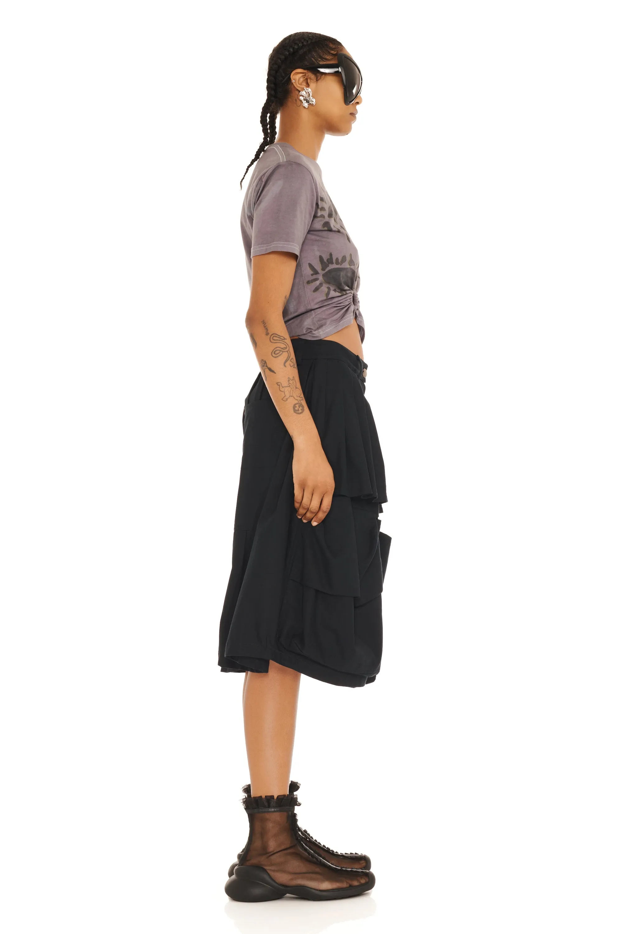 BLACK DENIM HAZEL CARGO SHORT sold by Collina Strada product image thumbnail 3
