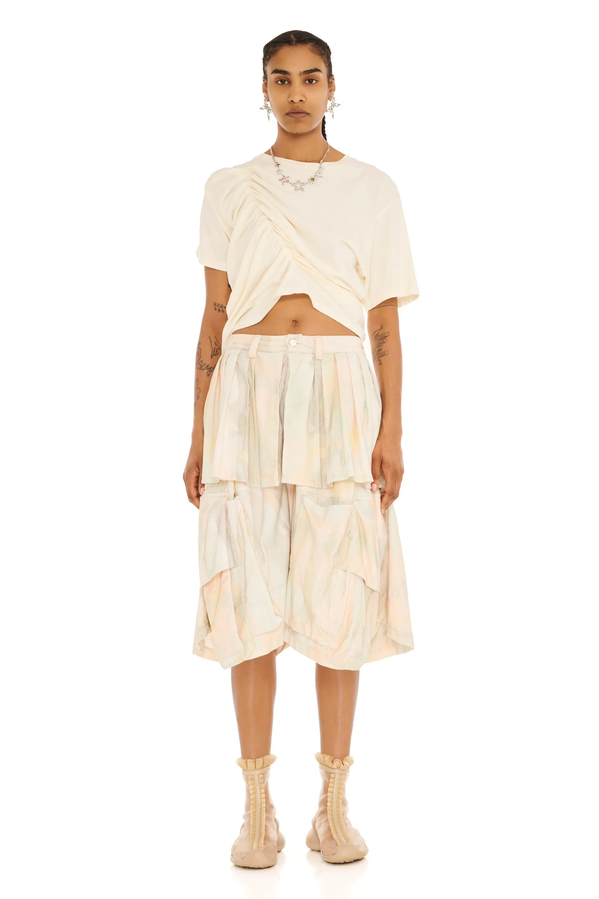 GUA SHA PLAID HAZEL CARGO SHORT sold by Collina Strada product image thumbnail 5