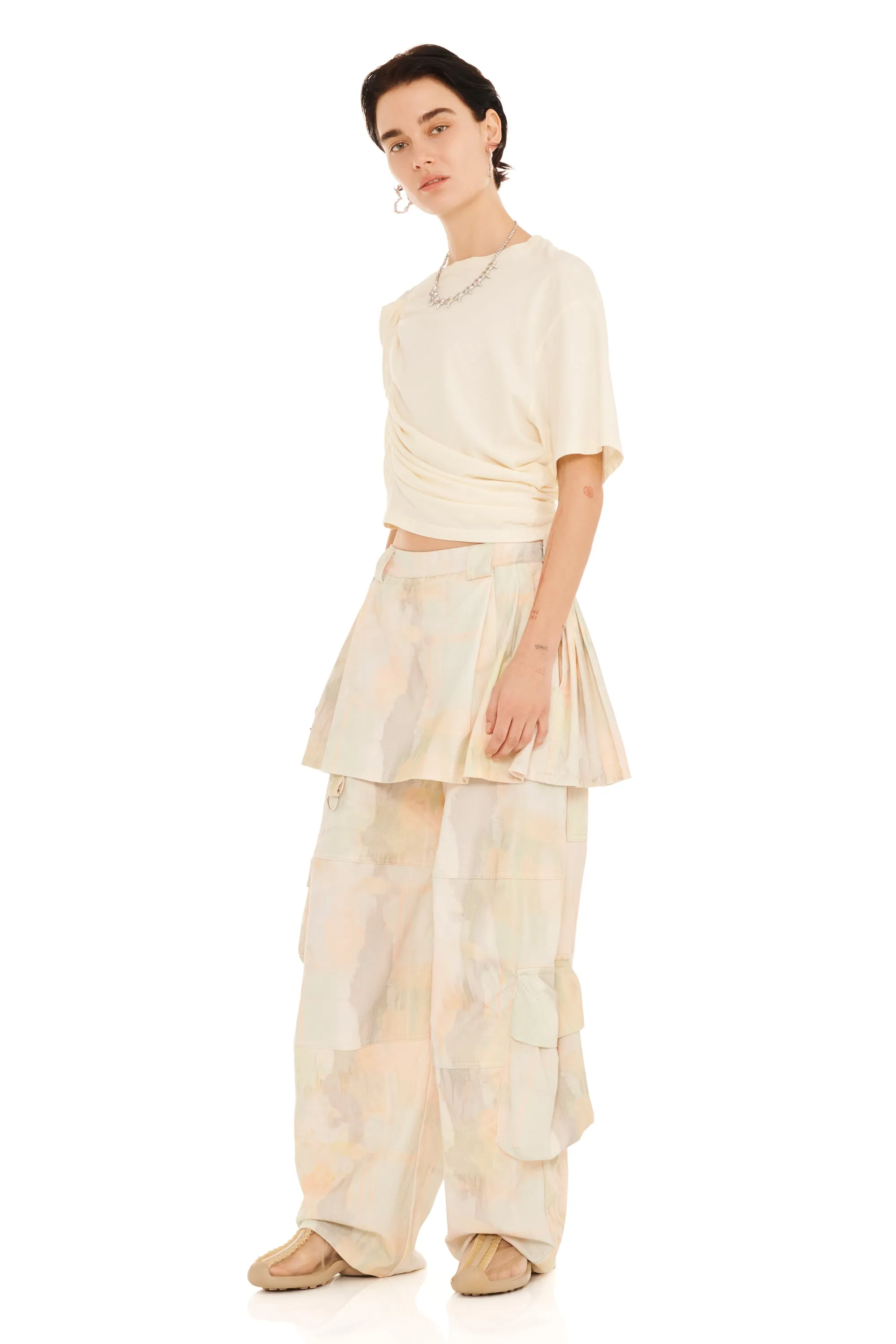 GUA SHA PLAID LAWN SKIRT CARGO PANT sold by Collina Strada product image thumbnail 2