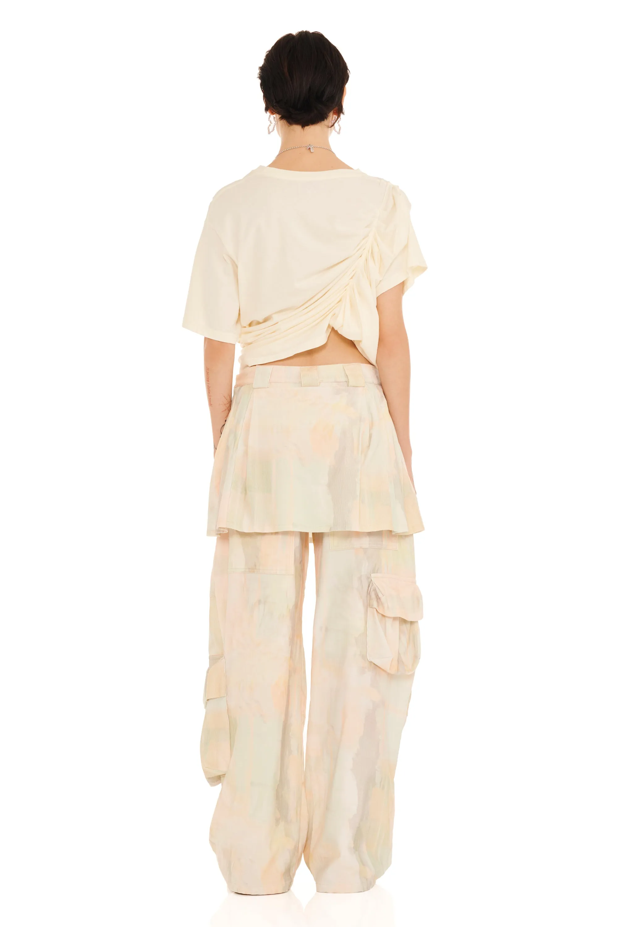 GUA SHA PLAID LAWN SKIRT CARGO PANT sold by Collina Strada product image thumbnail 3