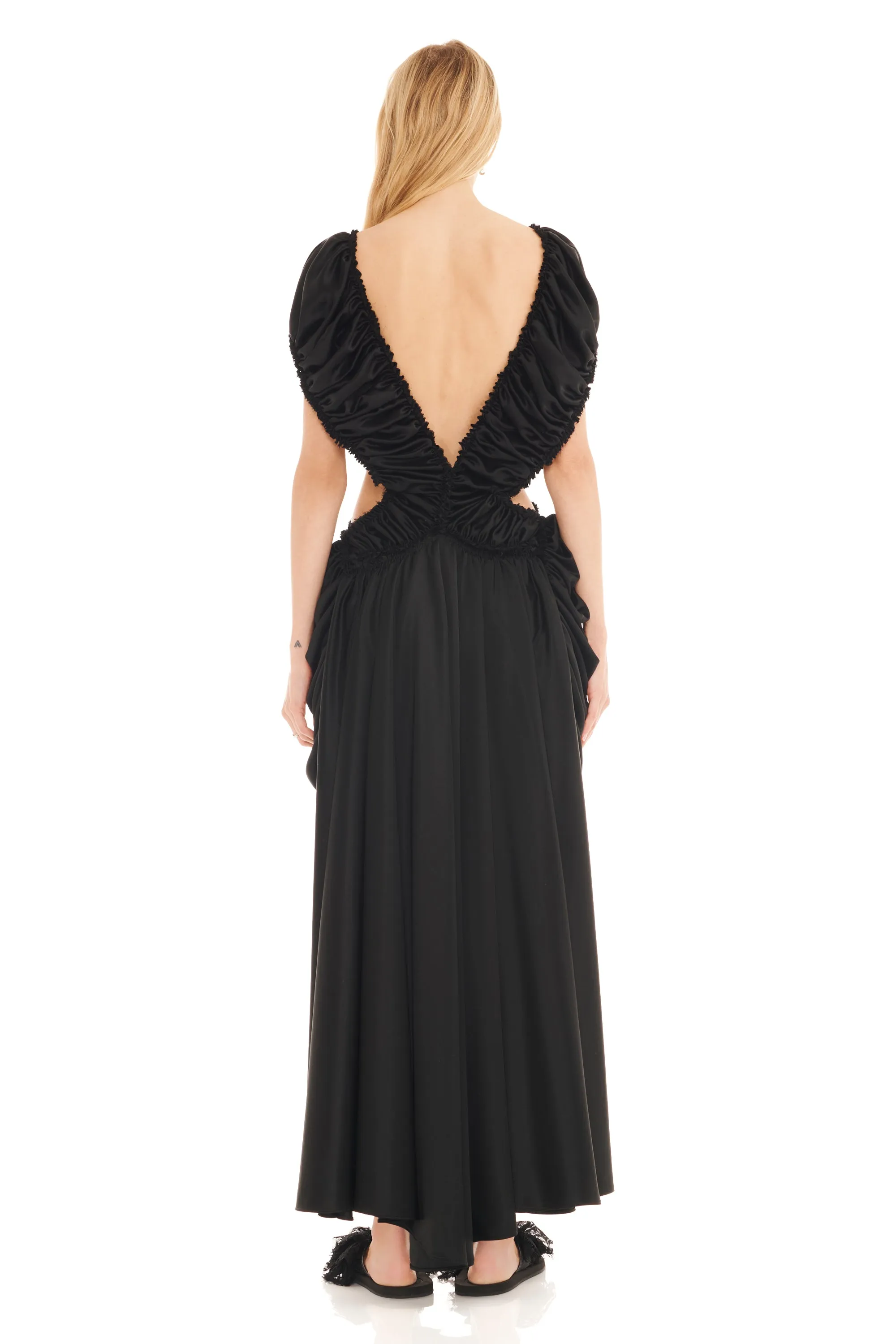 BLACK SATIN DIAMOND DRESS sold by Collina Strada product image thumbnail 3