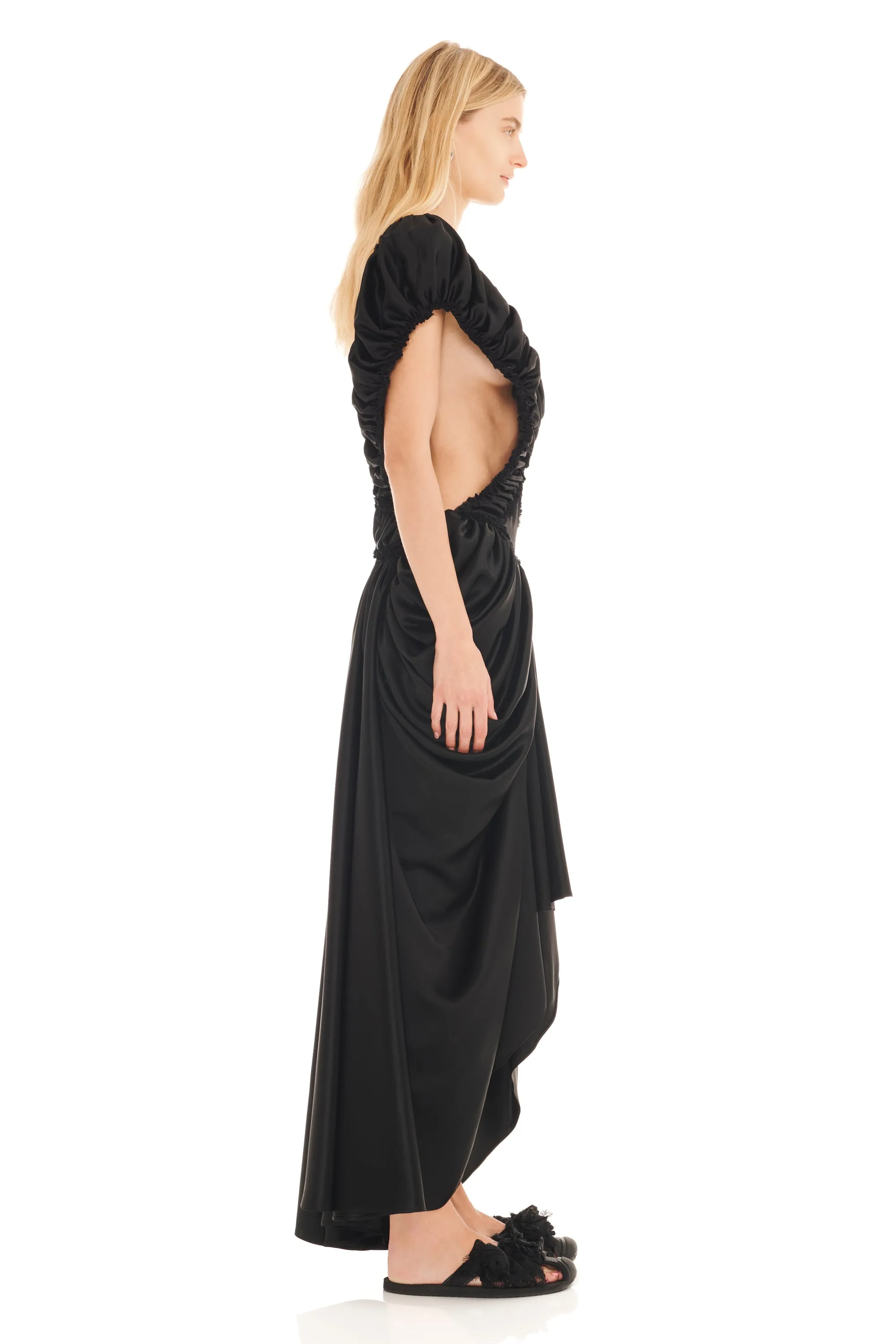 BLACK SATIN DIAMOND DRESS sold by Collina Strada product image thumbnail 4