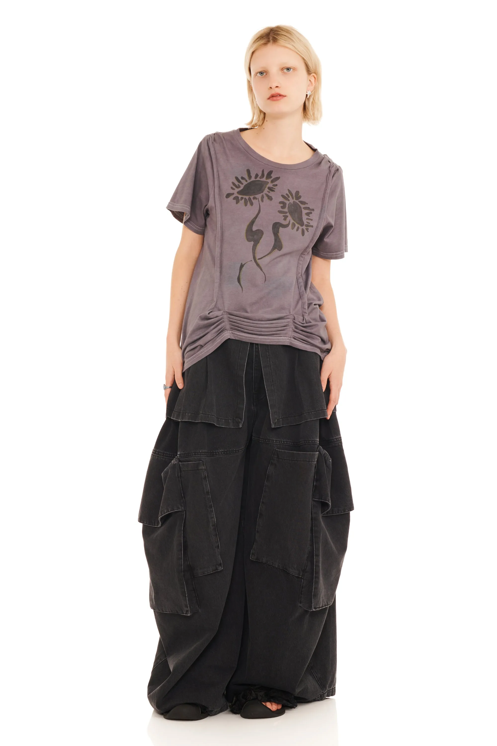 CHARCOAL HAZEL CARGO PANT sold by Collina Strada