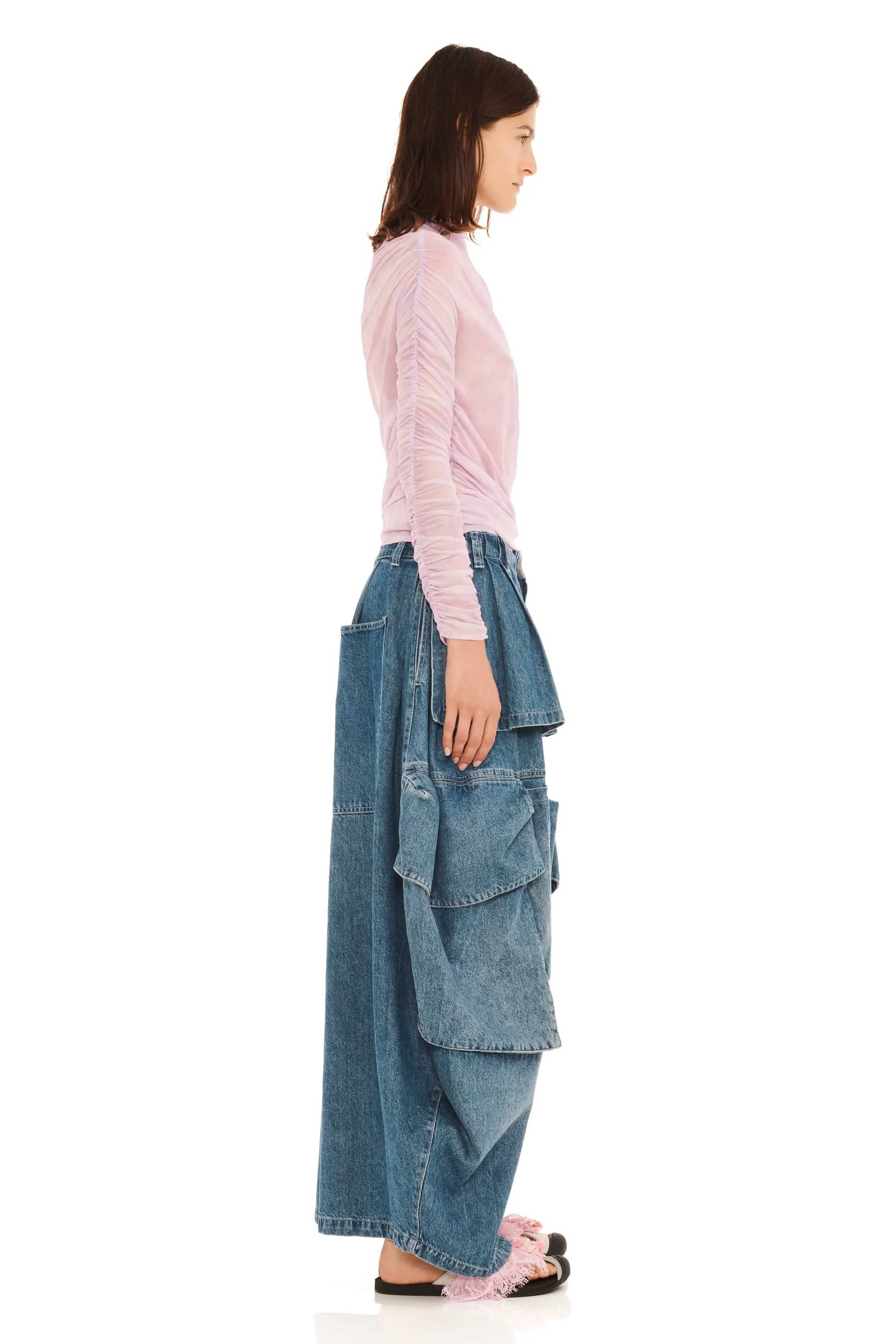 MID BLUE HAZEL CARGO PANT sold by Collina Strada product image thumbnail 2