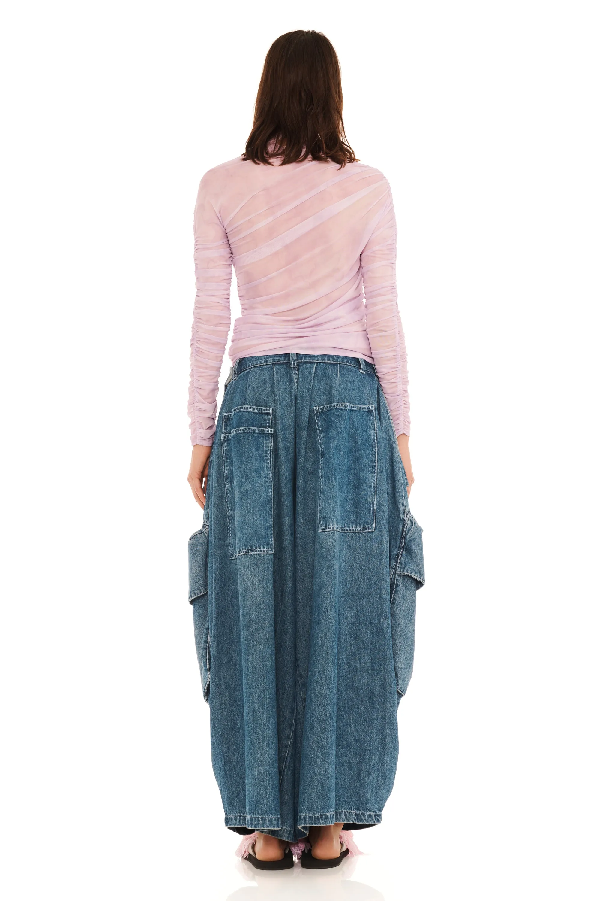 MID BLUE HAZEL CARGO PANT sold by Collina Strada product image thumbnail 3