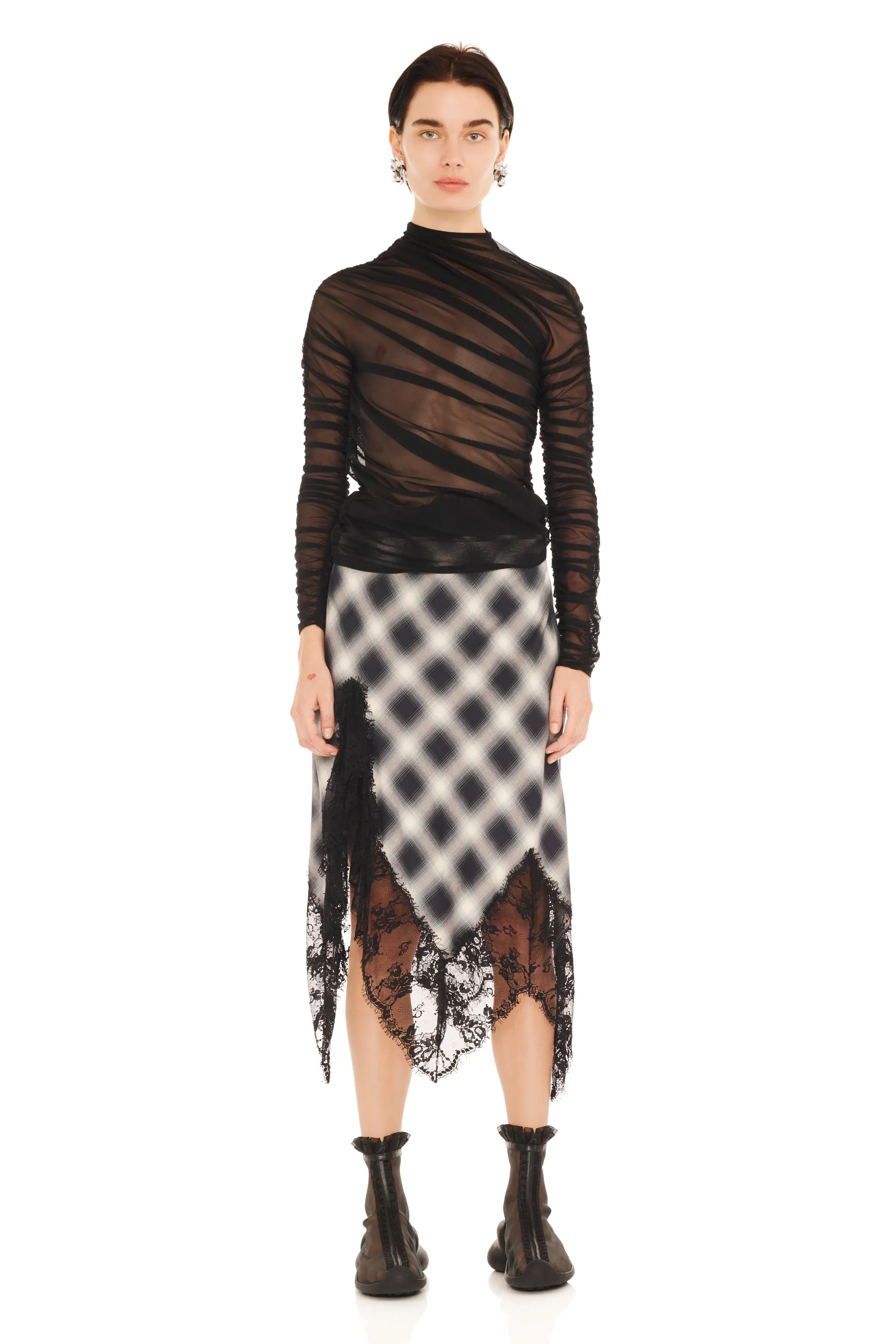 FOG PLAID WATERLILY SKIRT sold by Collina Strada product image thumbnail 5