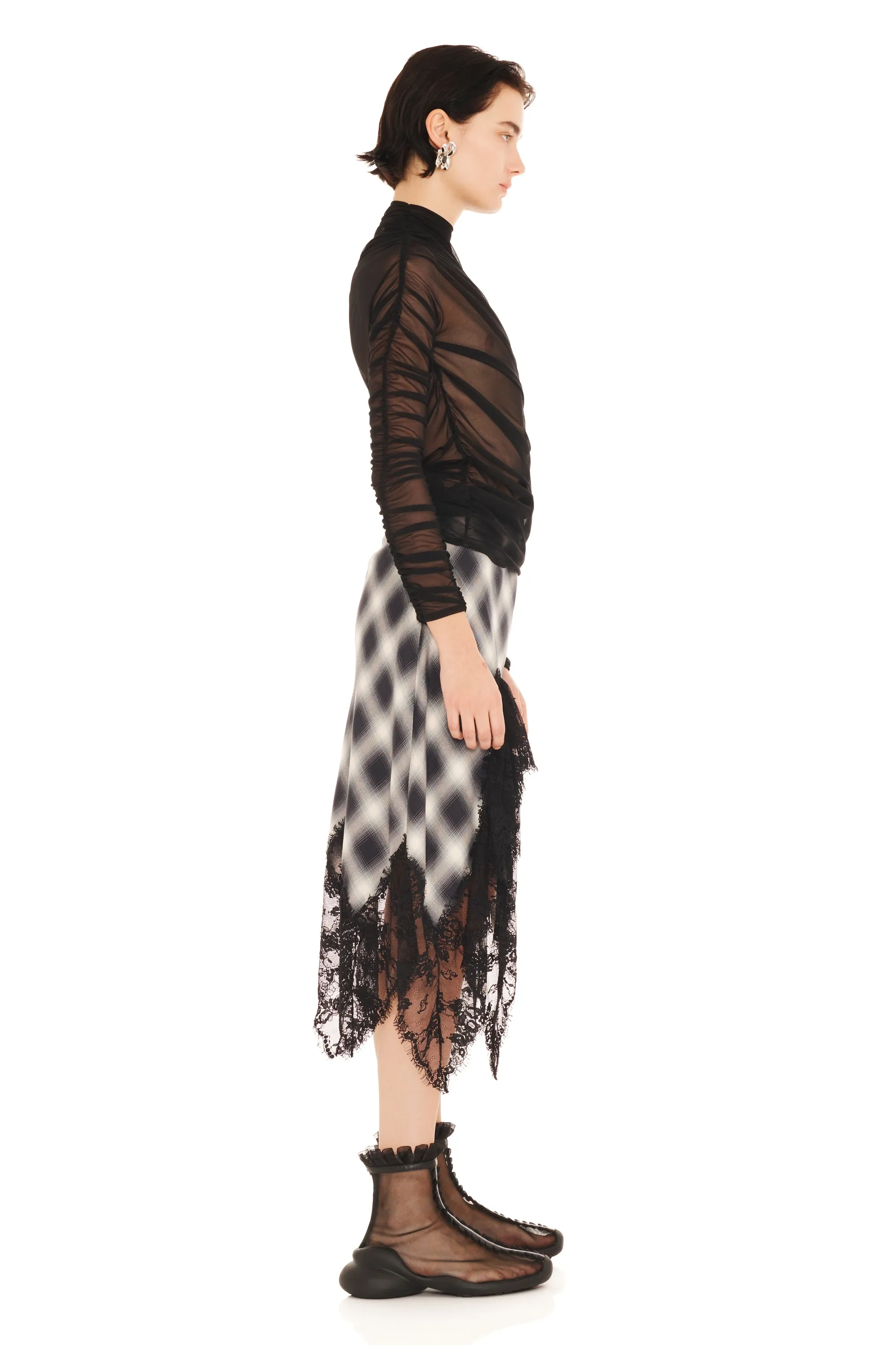 FOG PLAID WATERLILY SKIRT sold by Collina Strada product image thumbnail 3