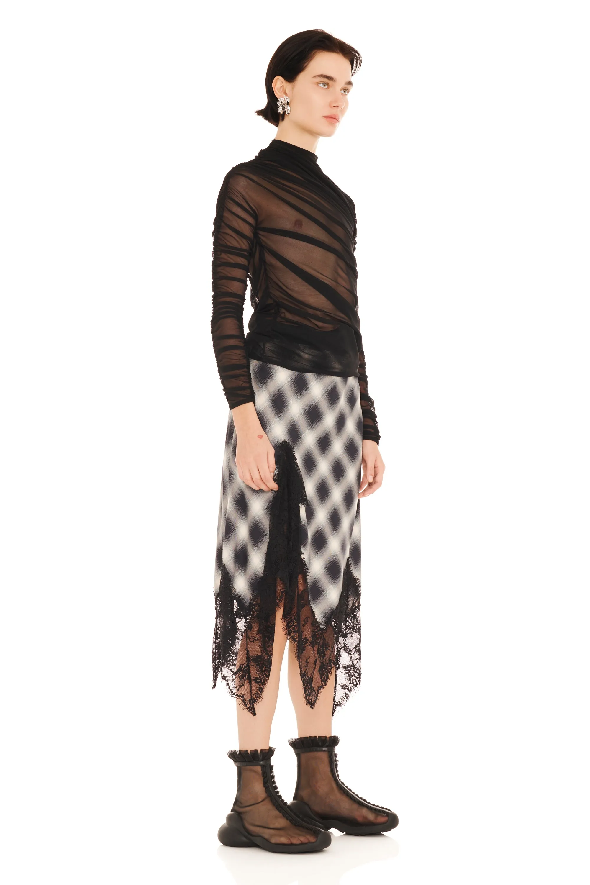 FOG PLAID WATERLILY SKIRT sold by Collina Strada product image thumbnail 4