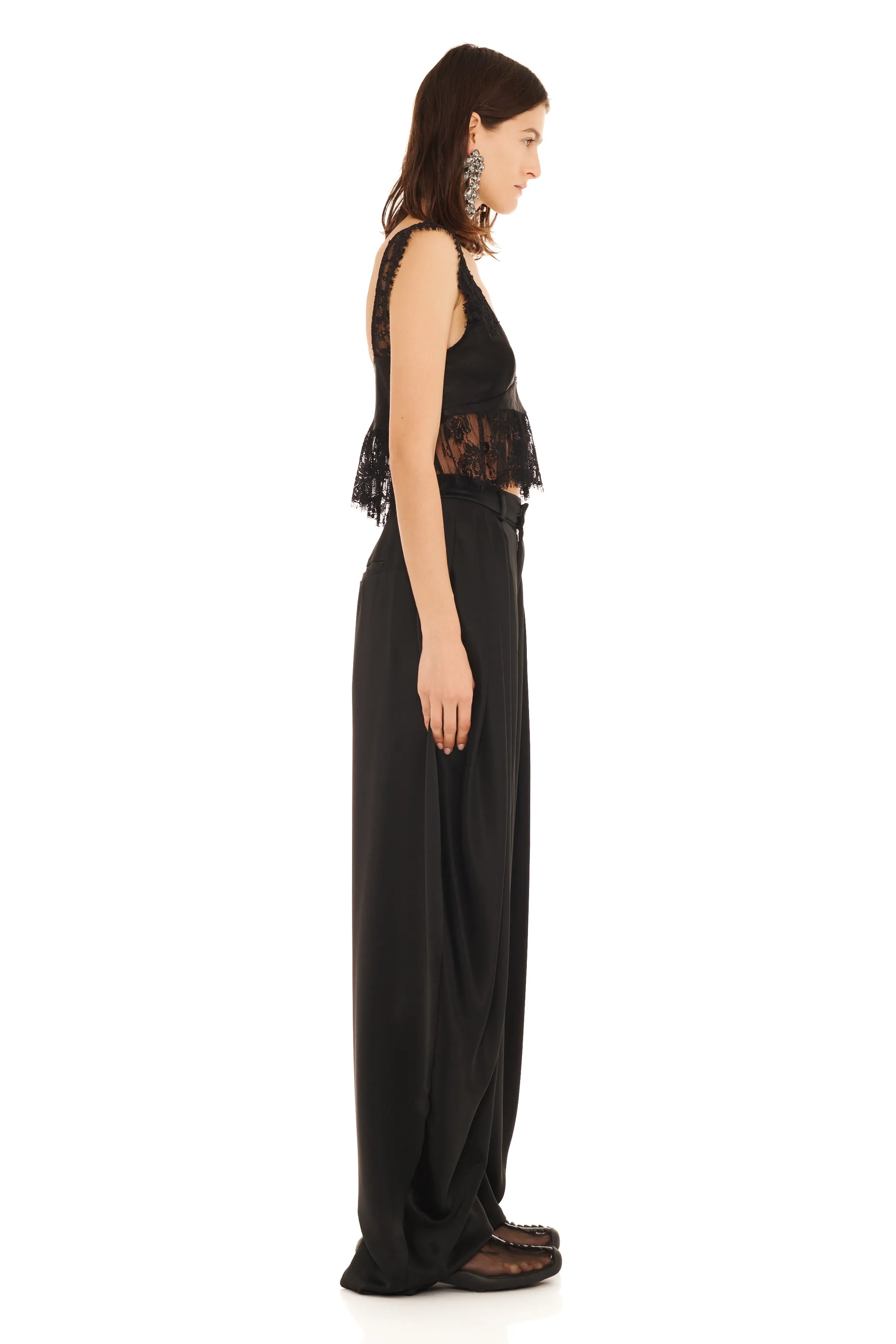 BLACK SATIN SIMONE PANT sold by Collina Strada product image thumbnail 4