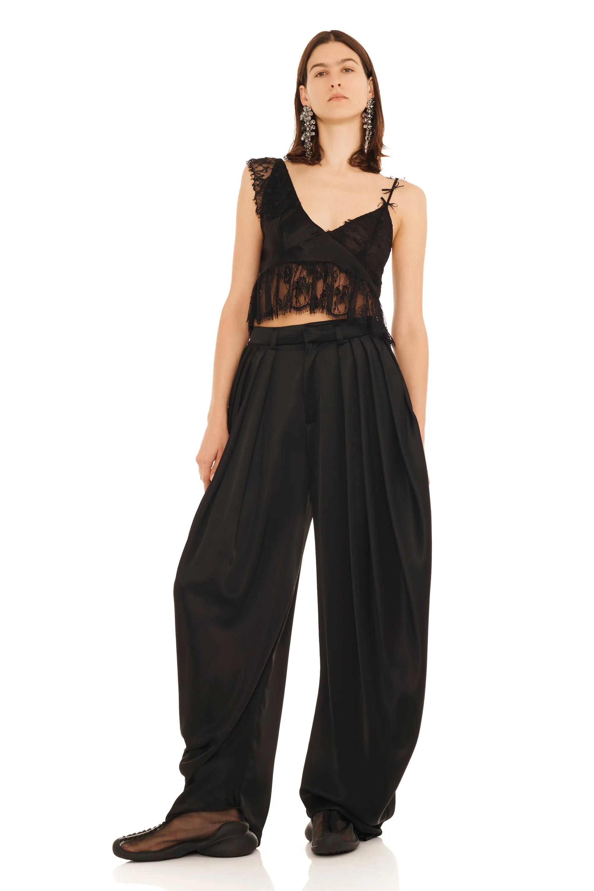 BLACK SATIN SIMONE PANT sold by Collina Strada product image thumbnail 2