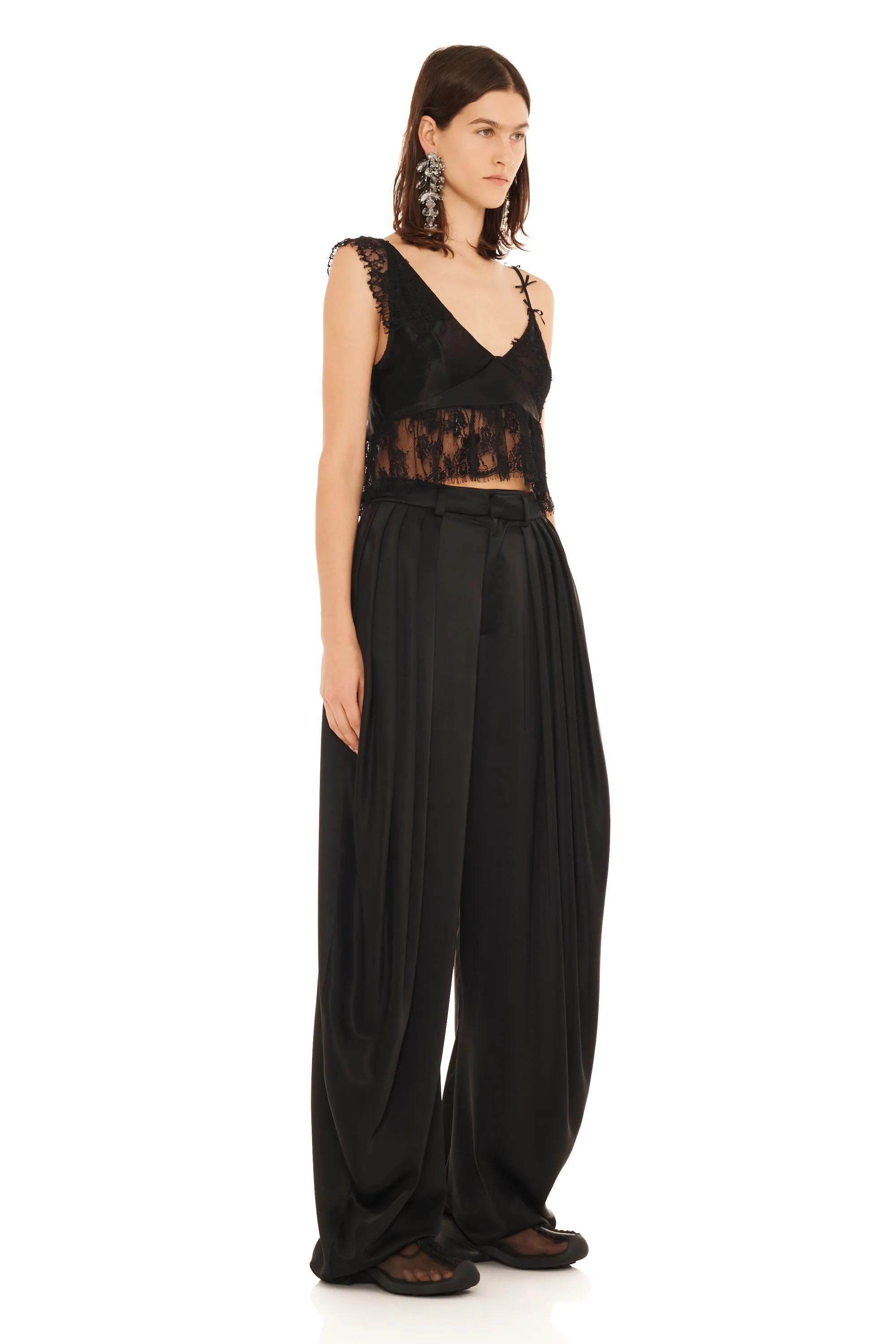 BLACK SATIN SIMONE PANT sold by Collina Strada product image thumbnail 3