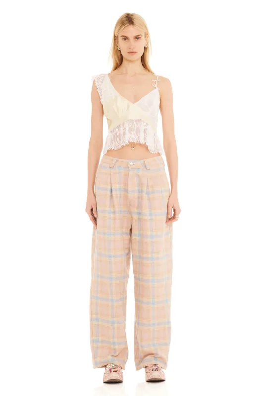 SEASIDE PLAID CATCHFLY PANT made by Collina Strada