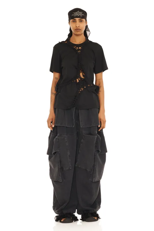 BLACK MINI TOSH TEE made by Collina Strada