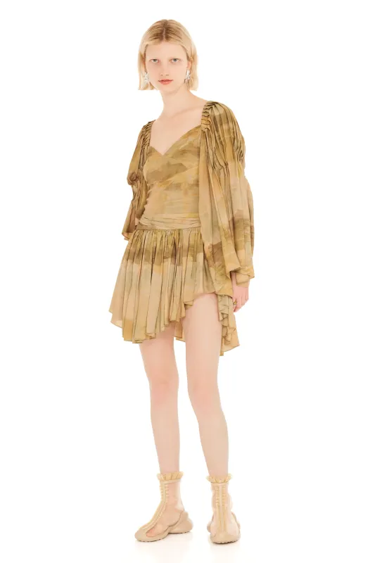 OLIVE GUA SHA HONEYSUCKLE DRESS made by Collina Strada