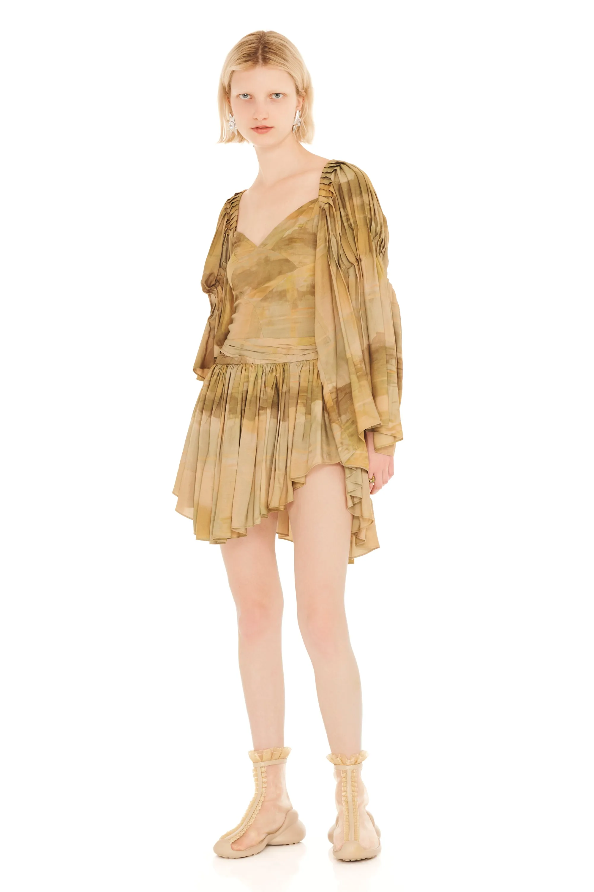 OLIVE GUA SHA HONEYSUCKLE DRESS sold by Collina Strada