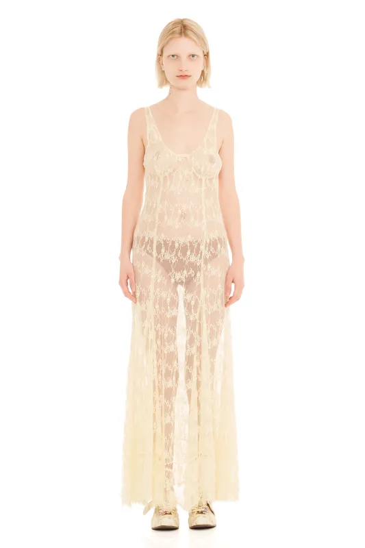 BUTTER YELLOW LONG PAMELA DRESS made by Collina Strada