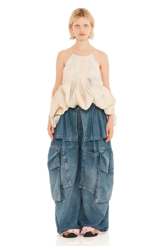 GUA SHA PLAID MINI VALERIAN TOP made by Collina Strada
