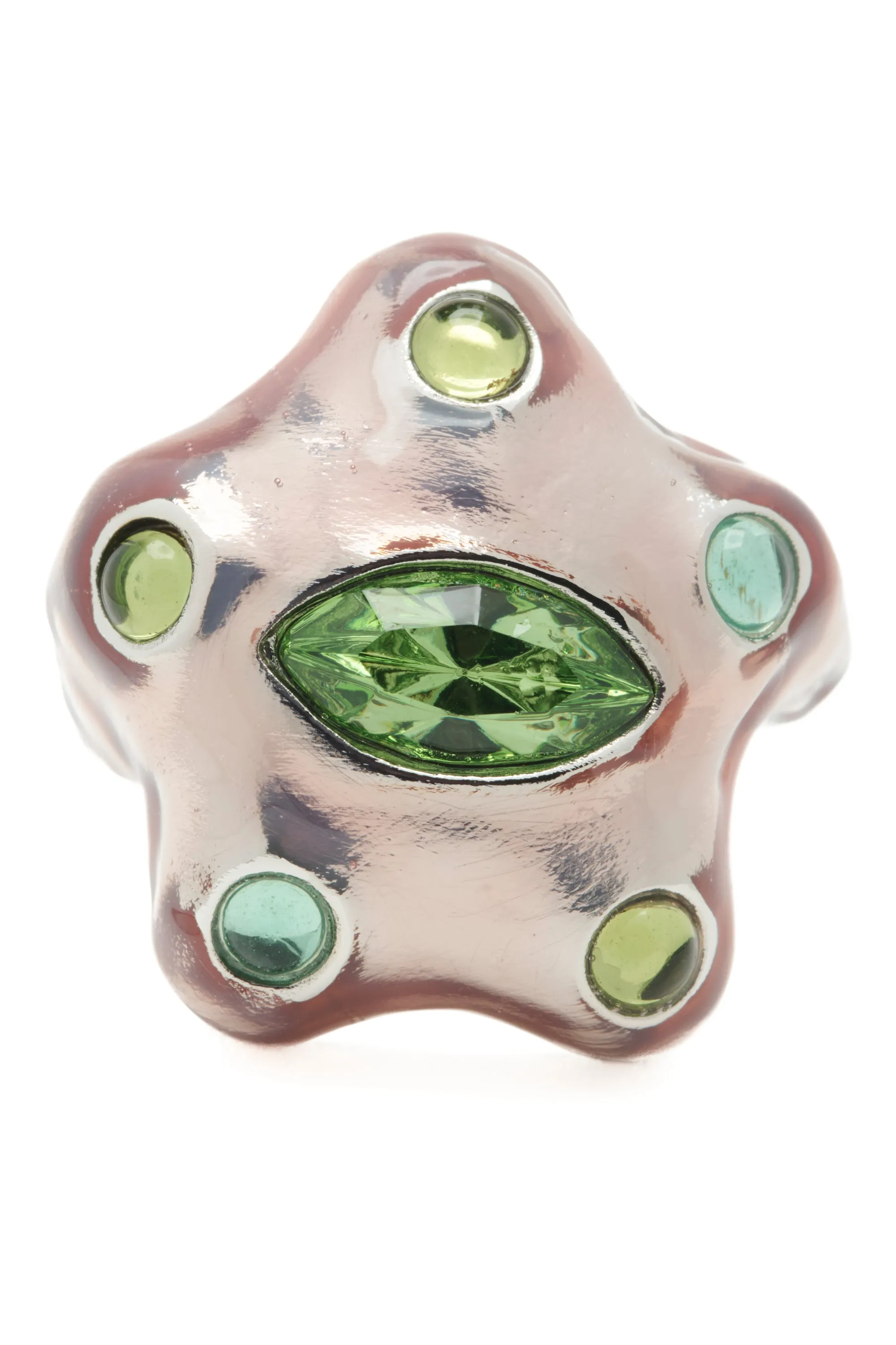 METALLIC PINK APPLE DEMI STARLETTE RING sold by Collina Strada