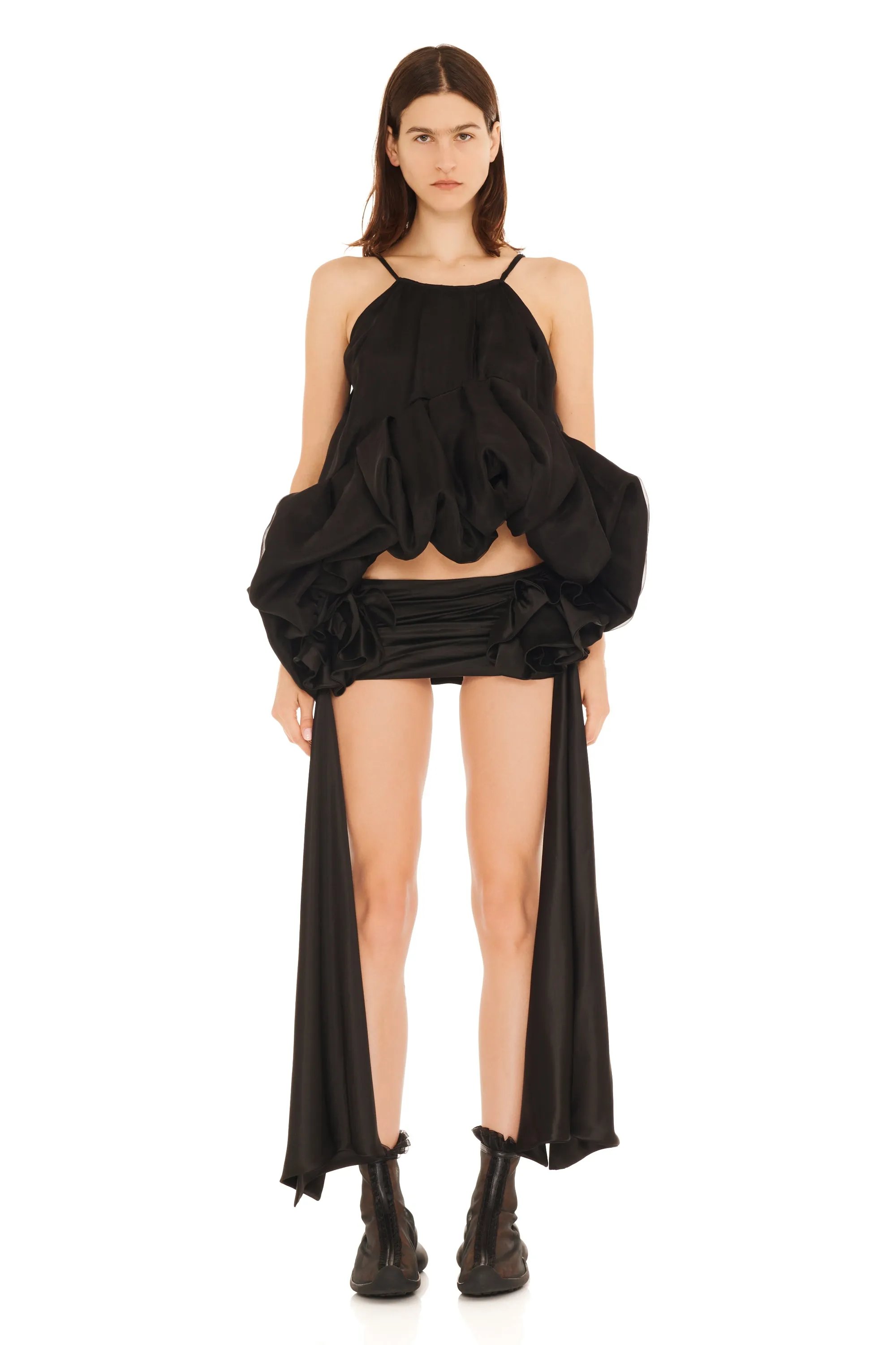 BLACK MINI VALERIAN TOP sold by Collina Strada