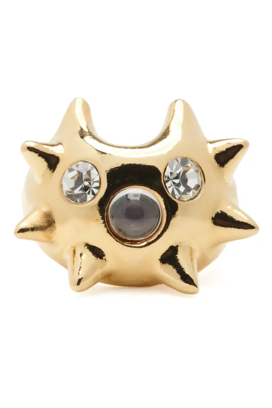 GOLD CLEAR ASTRO RING made by Collina Strada