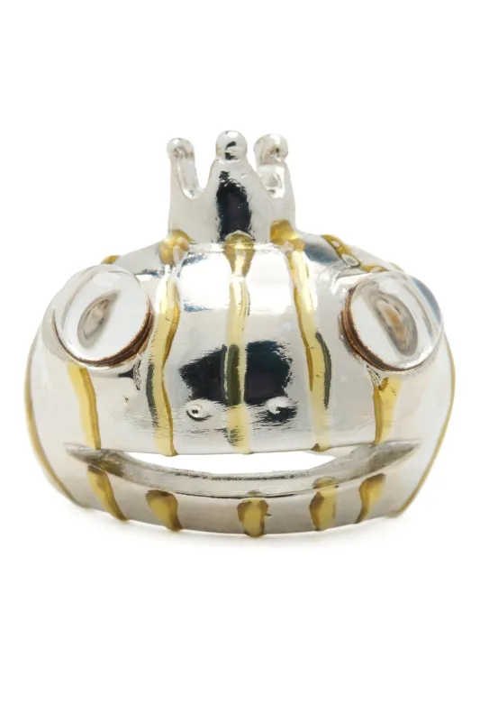 GOLD STRIPE FROG PRINCE RING made by Collina Strada