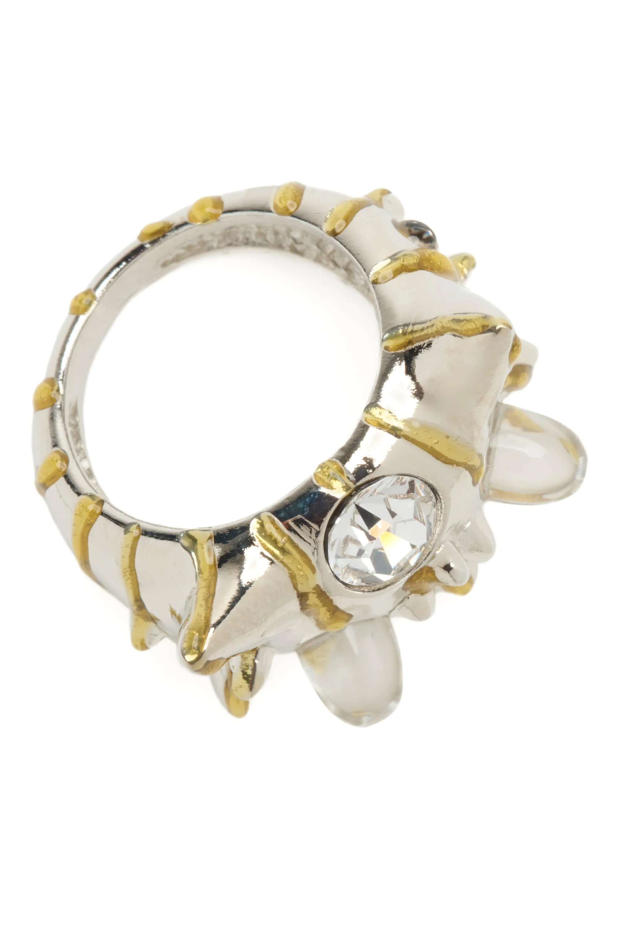 GOLD STRIPE ALIEN RING sold by Collina Strada product image thumbnail 3