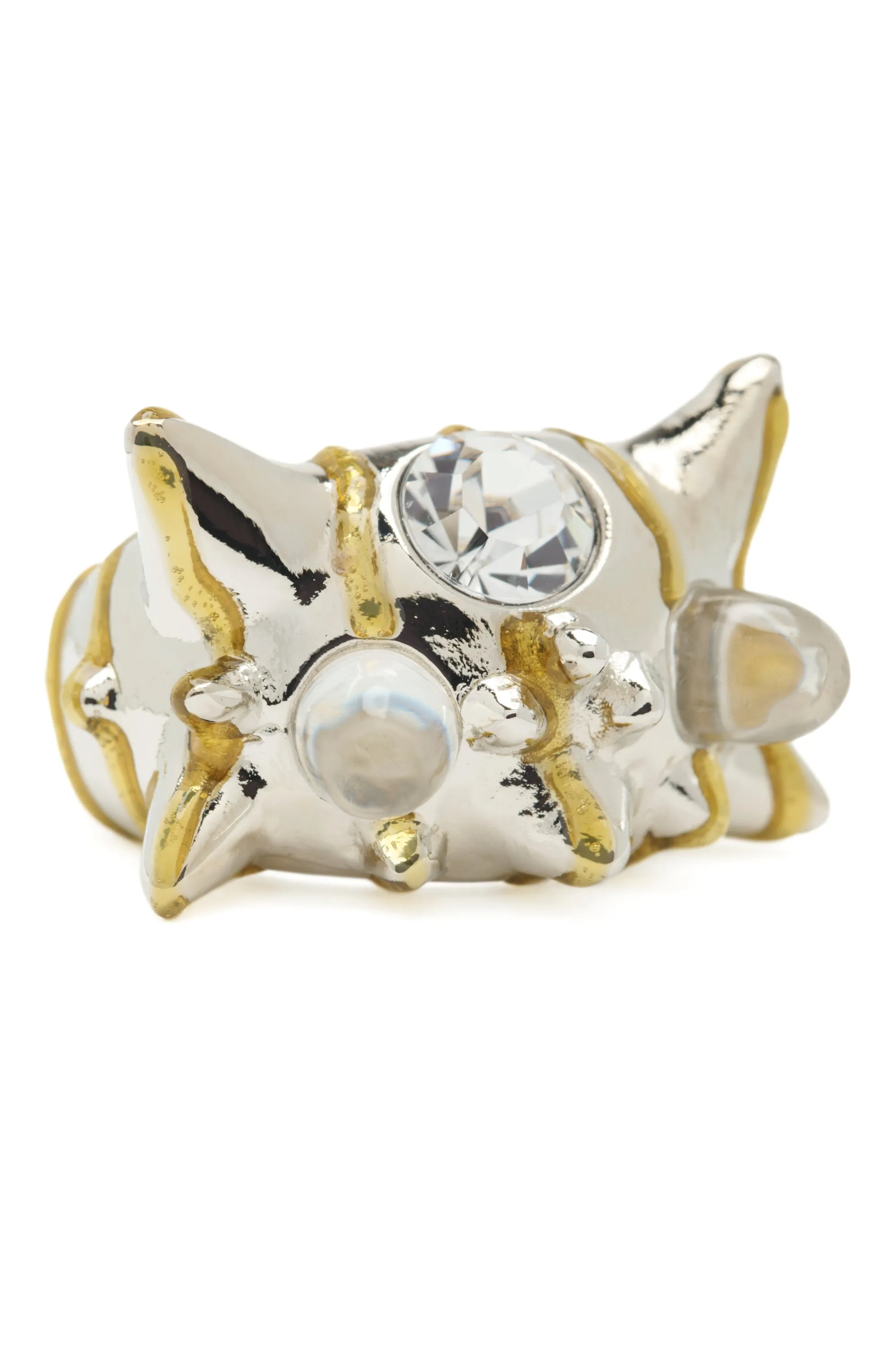 GOLD STRIPE ALIEN RING sold by Collina Strada product image thumbnail 2