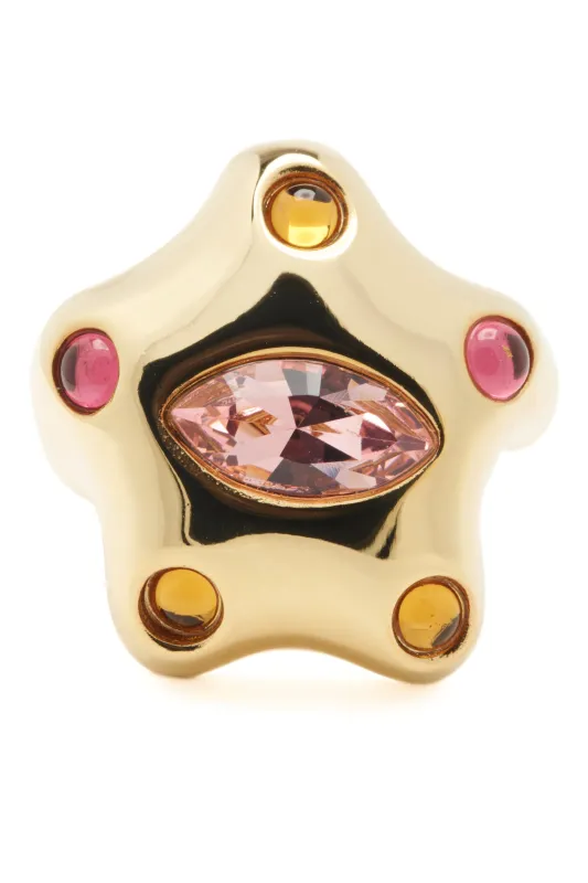 GOLD PINK DEMI STARLETTE RING made by Collina Strada