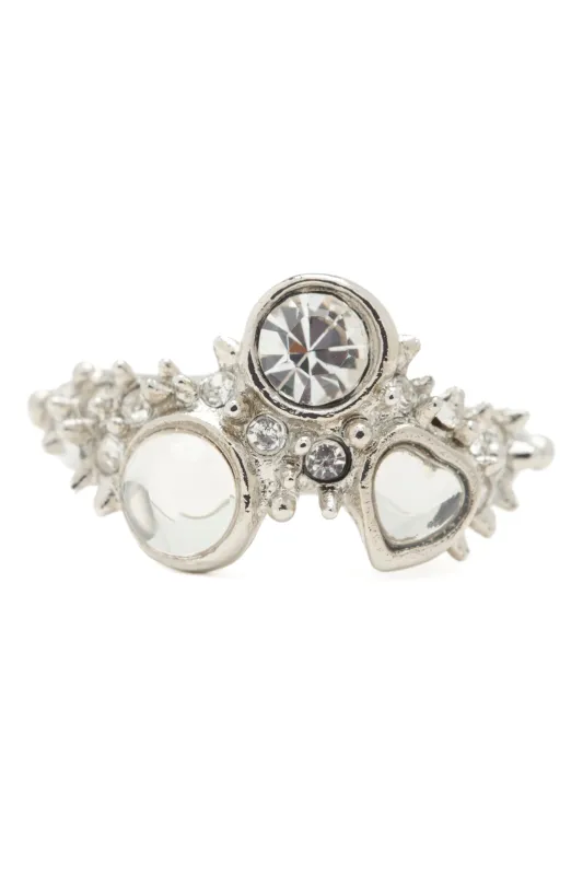 SILVER CLEAR FLORENCE SPIKE RING made by Collina Strada